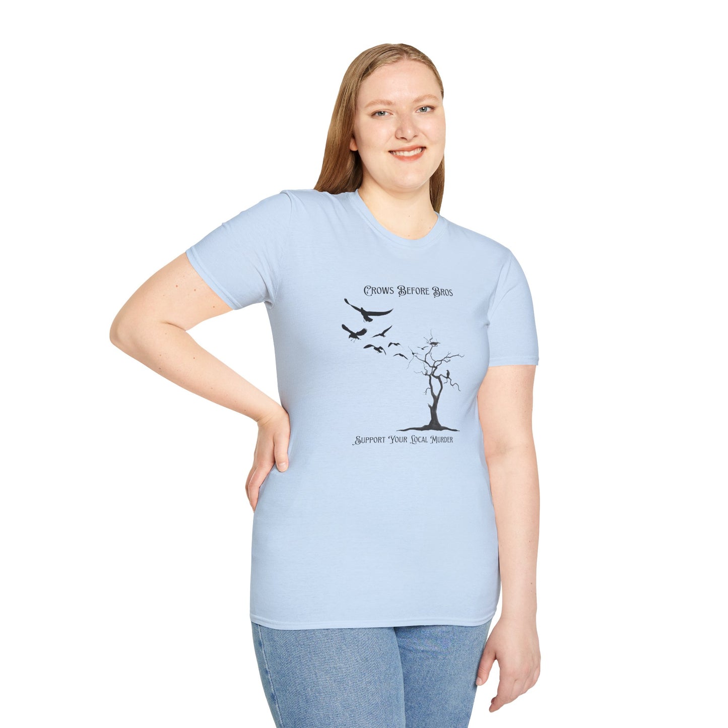 "Crows Before Bros" Unisex Softstyle T-Shirt