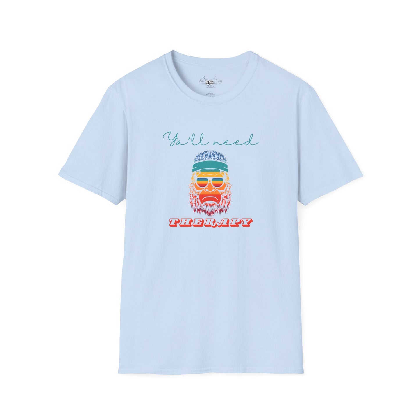 Y’all Need Therapy – Rainbow Bigfoot T-Shirt | Unisex Softstyle Tee