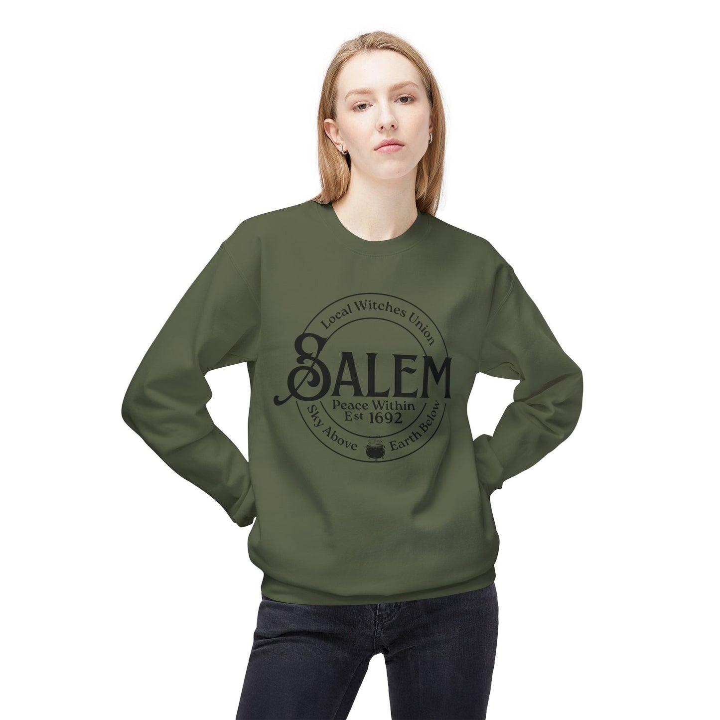 Salem Local Witches Union Midweight Fleece Sweatshirt