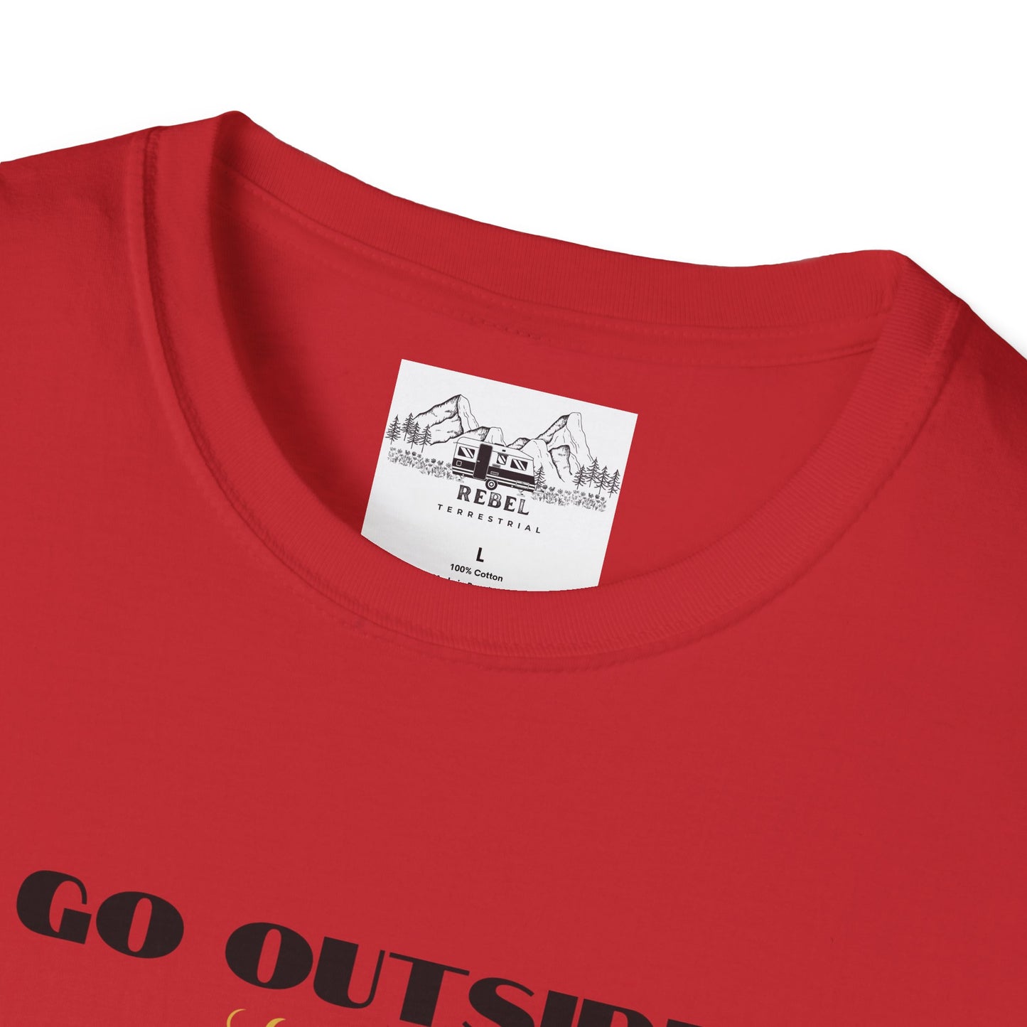 Go Outside — What’s the Worst That Could Happen? | Bigfoot Abduction Unisex Softstyle T-Shirt