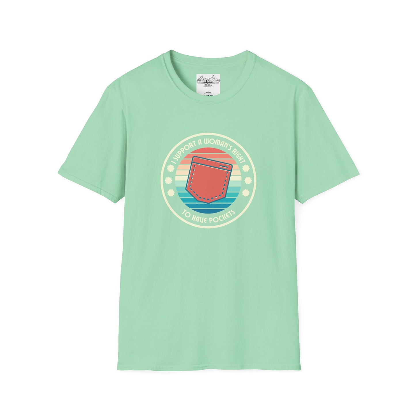 I Support a Woman’s Right to Have Pockets – Retro Tee
