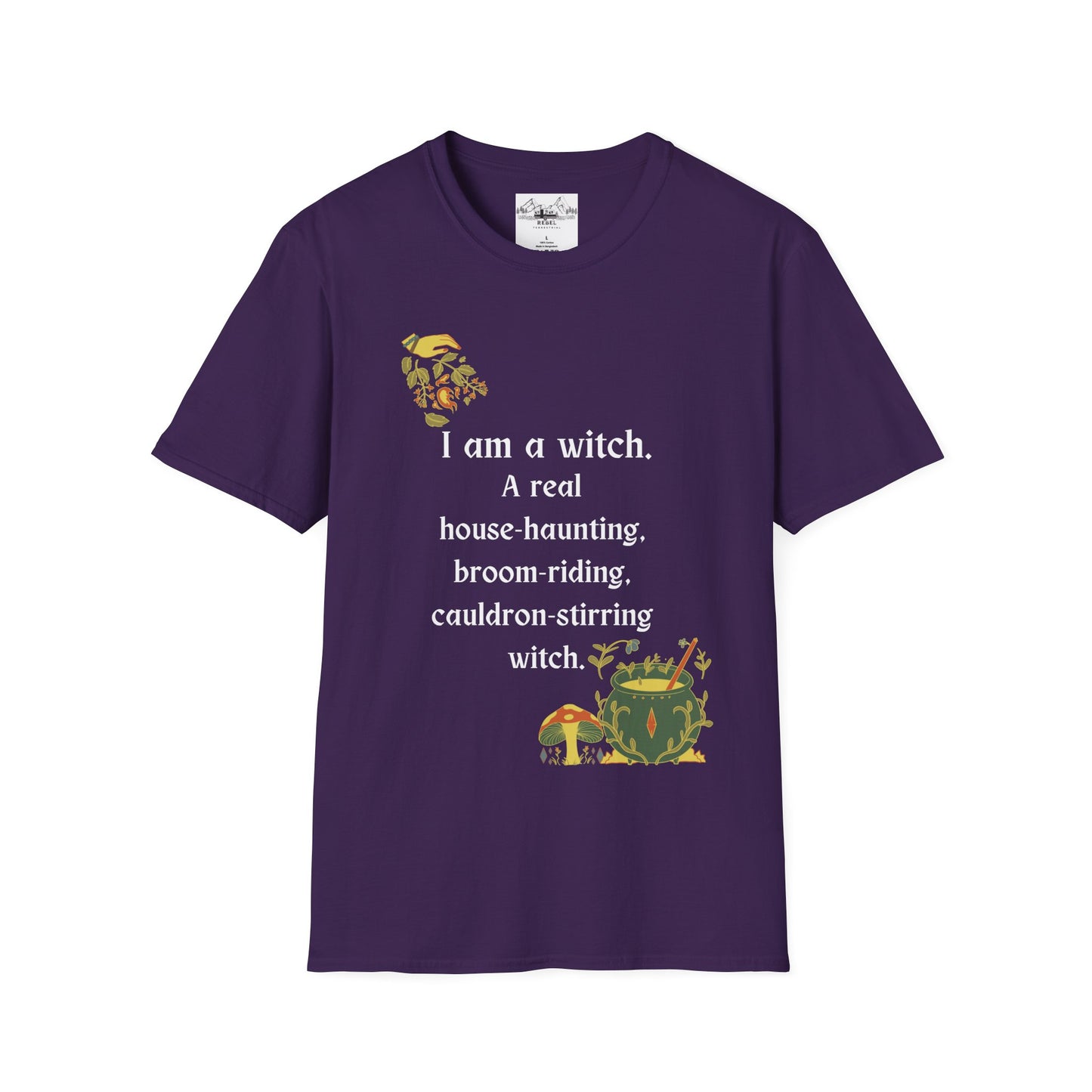 The Real Witch Cauldron & Broom Unisex T-Shirt