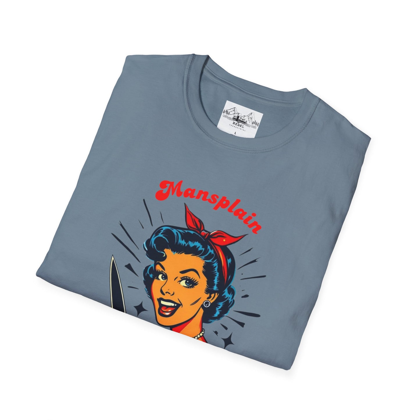 Mansplain Elsewhere - Vintage Feminist T-Shirt