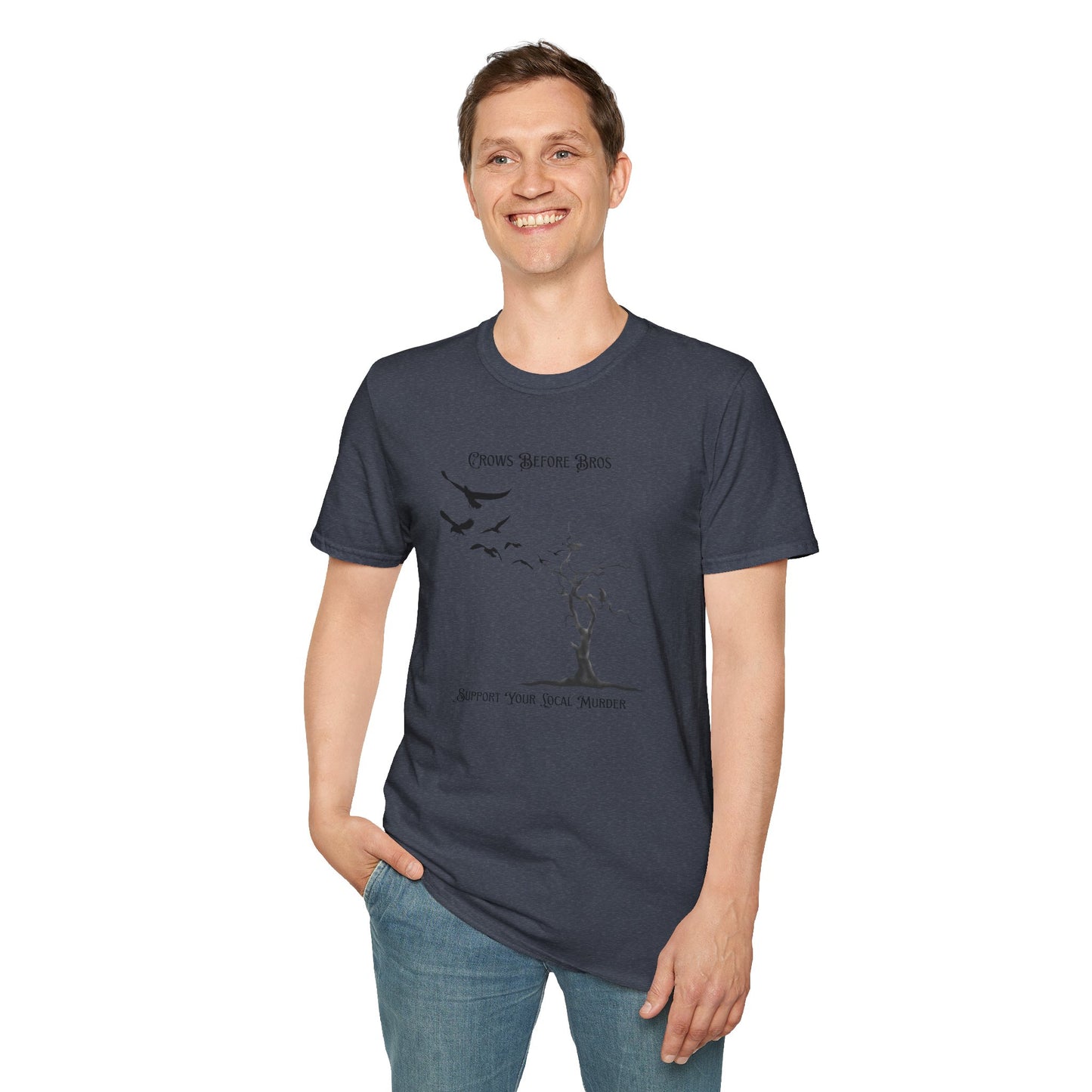 "Crows Before Bros" Unisex Softstyle T-Shirt
