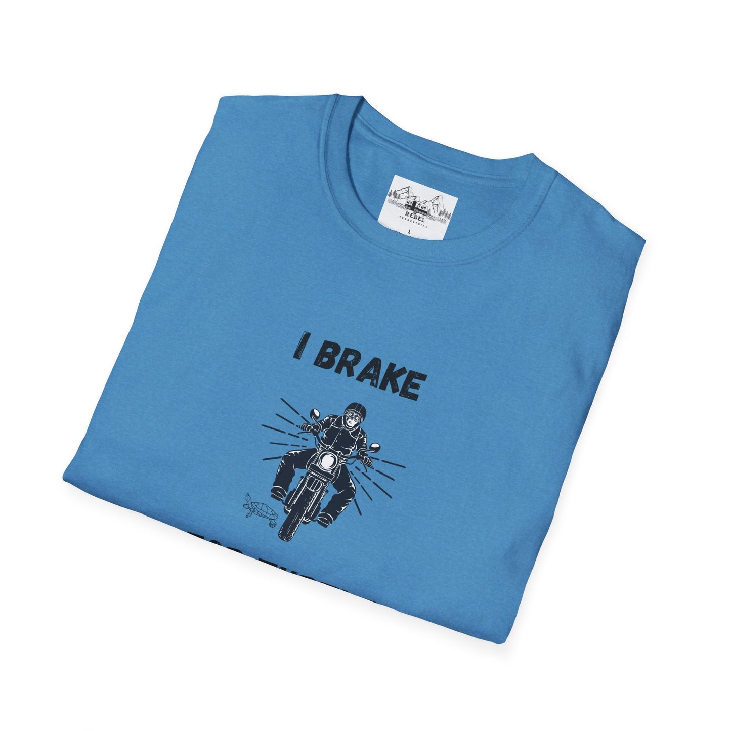 I Brake for Turtles – Funny Motorcycle & Wildlife Awareness Tee
