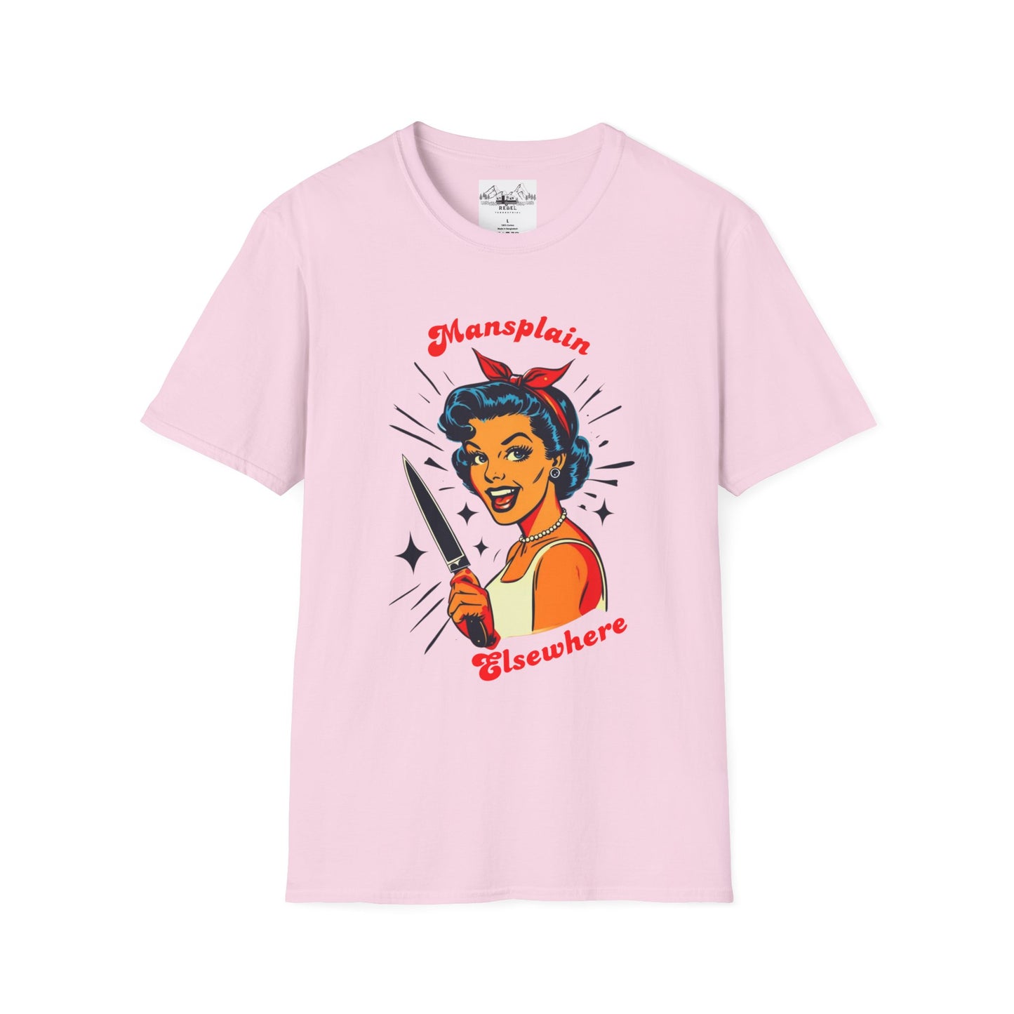 Mansplain Elsewhere - Vintage Feminist T-Shirt