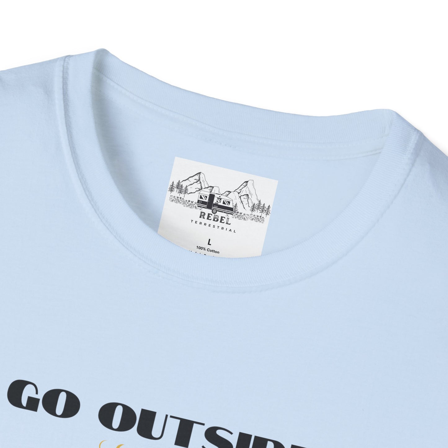 Go Outside — What’s the Worst That Could Happen? | Bigfoot Abduction Unisex Softstyle T-Shirt