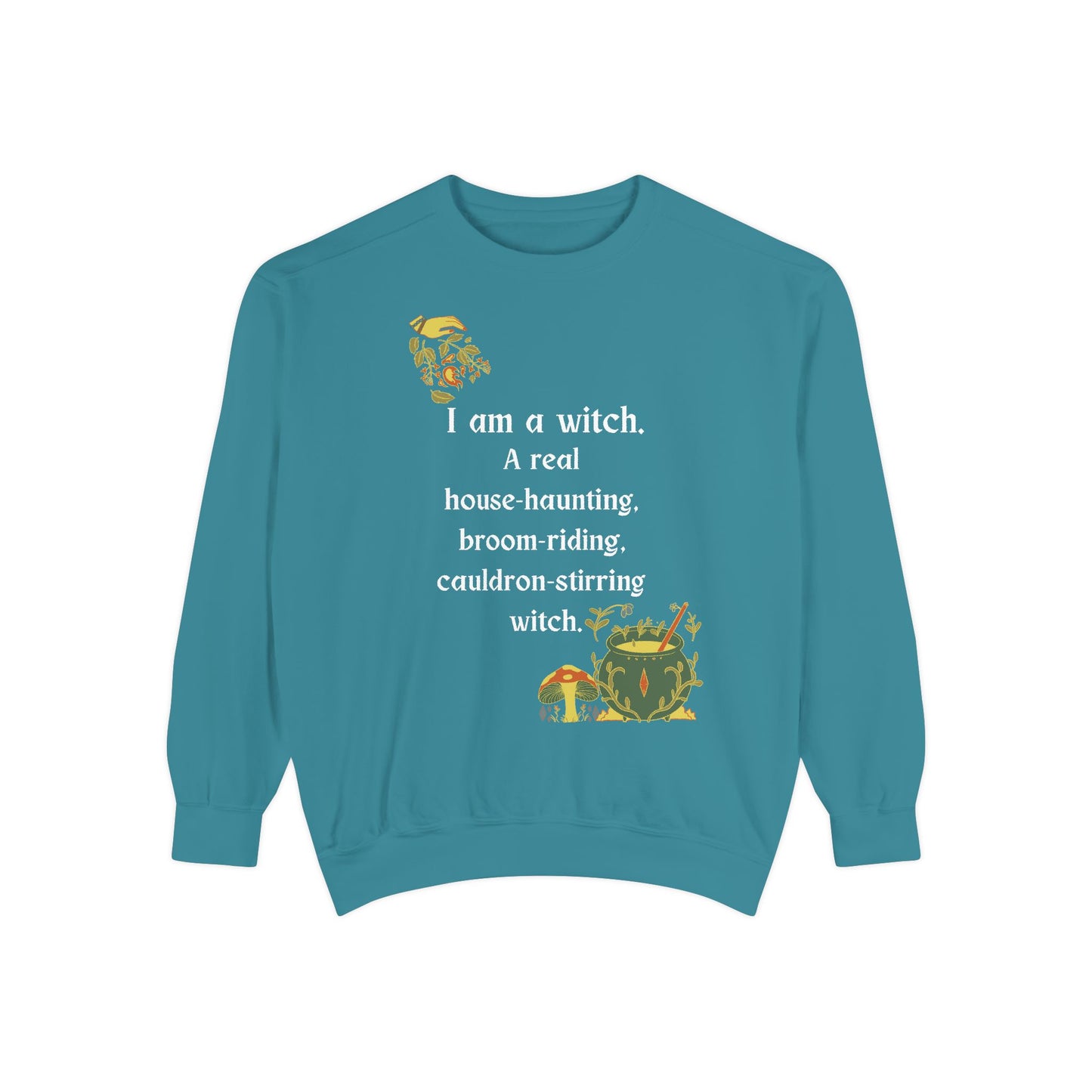 The Real Witch Cauldron & Broom Unisex Sweatshirt