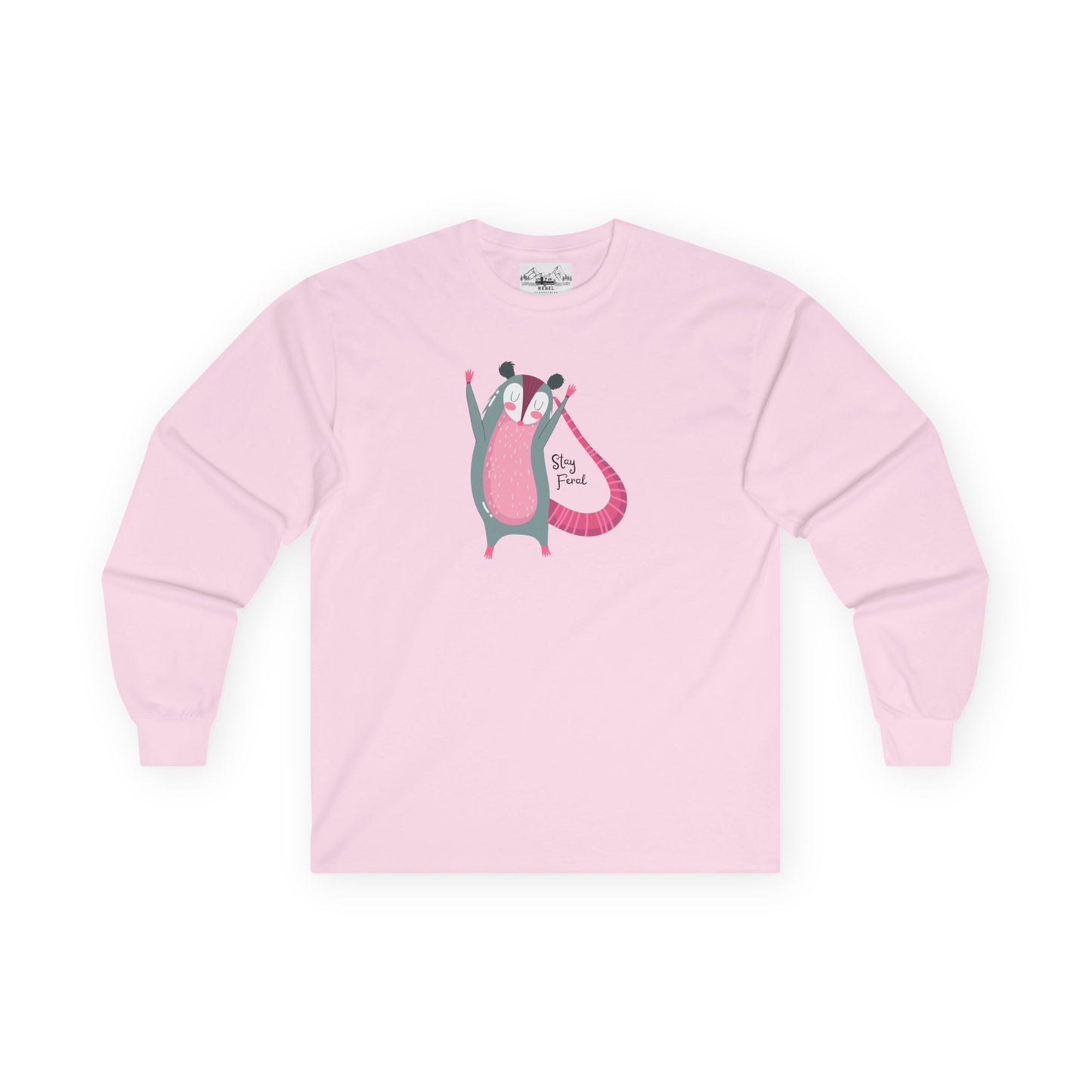 "Stay Feral" – Happy Possum Long Sleeve Tee