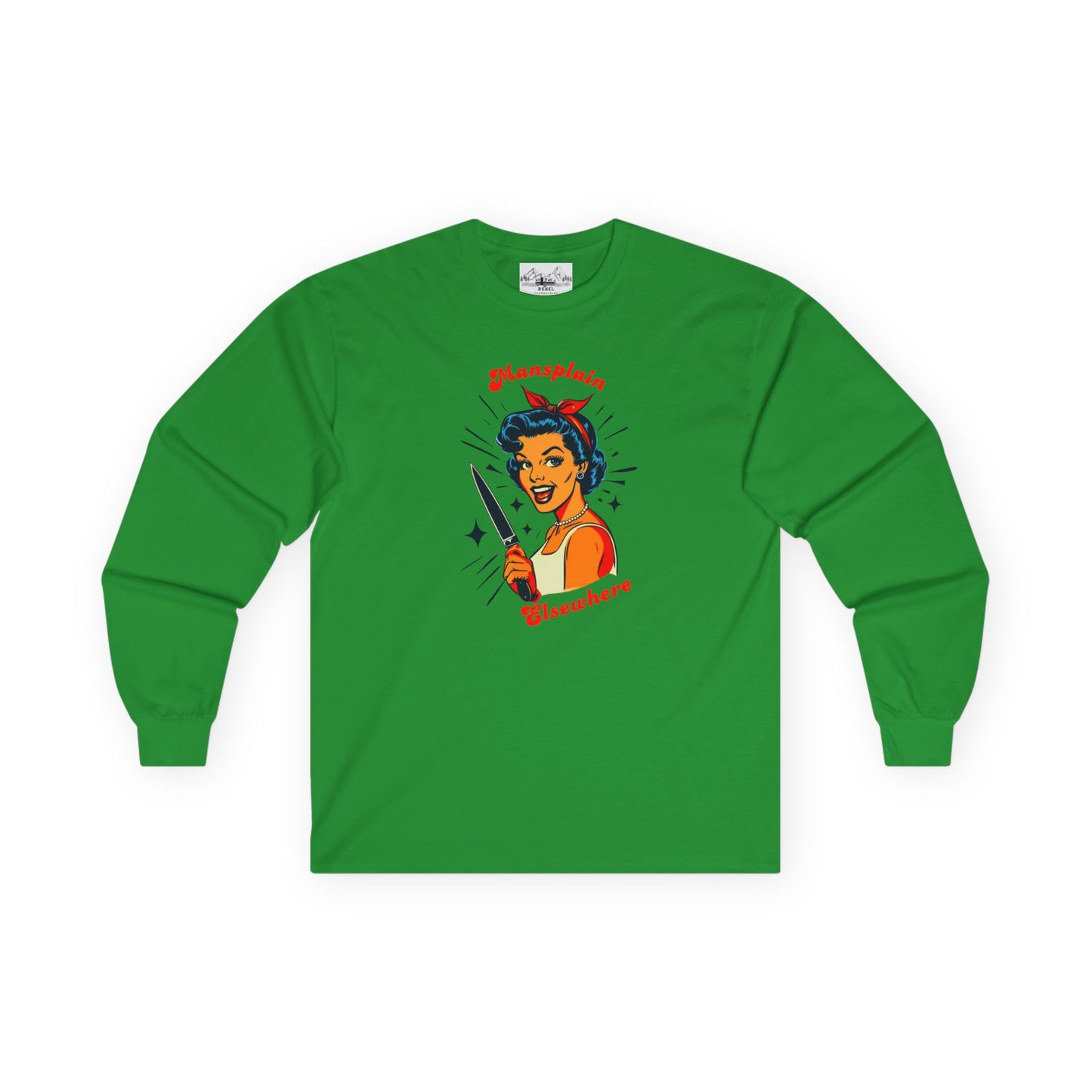Mansplain Elsewhere – Vintage Feminist Long Sleeve Tee