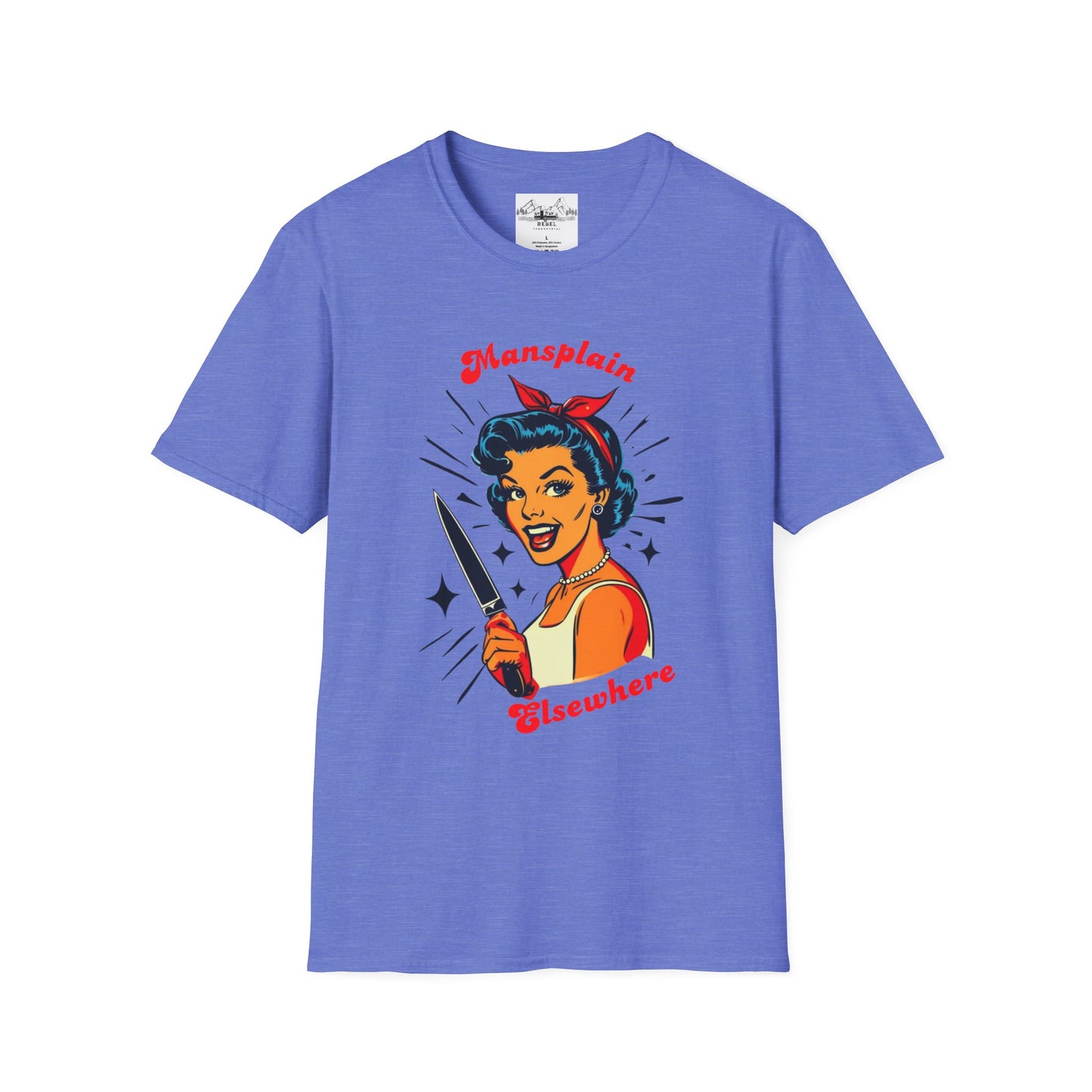 Mansplain Elsewhere - Vintage Feminist T-Shirt
