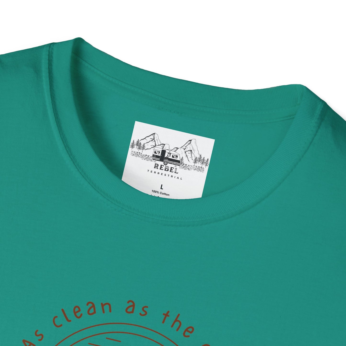As Clean as the Creek I Bathed In – Mountain Creek Unisex Softstyle T-Shirt