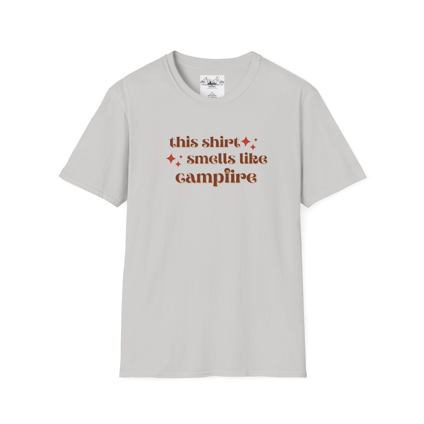 This Shirt Smells Like Campfire – Cozy Outdoorsy Unisex Softstyle T-Shirt