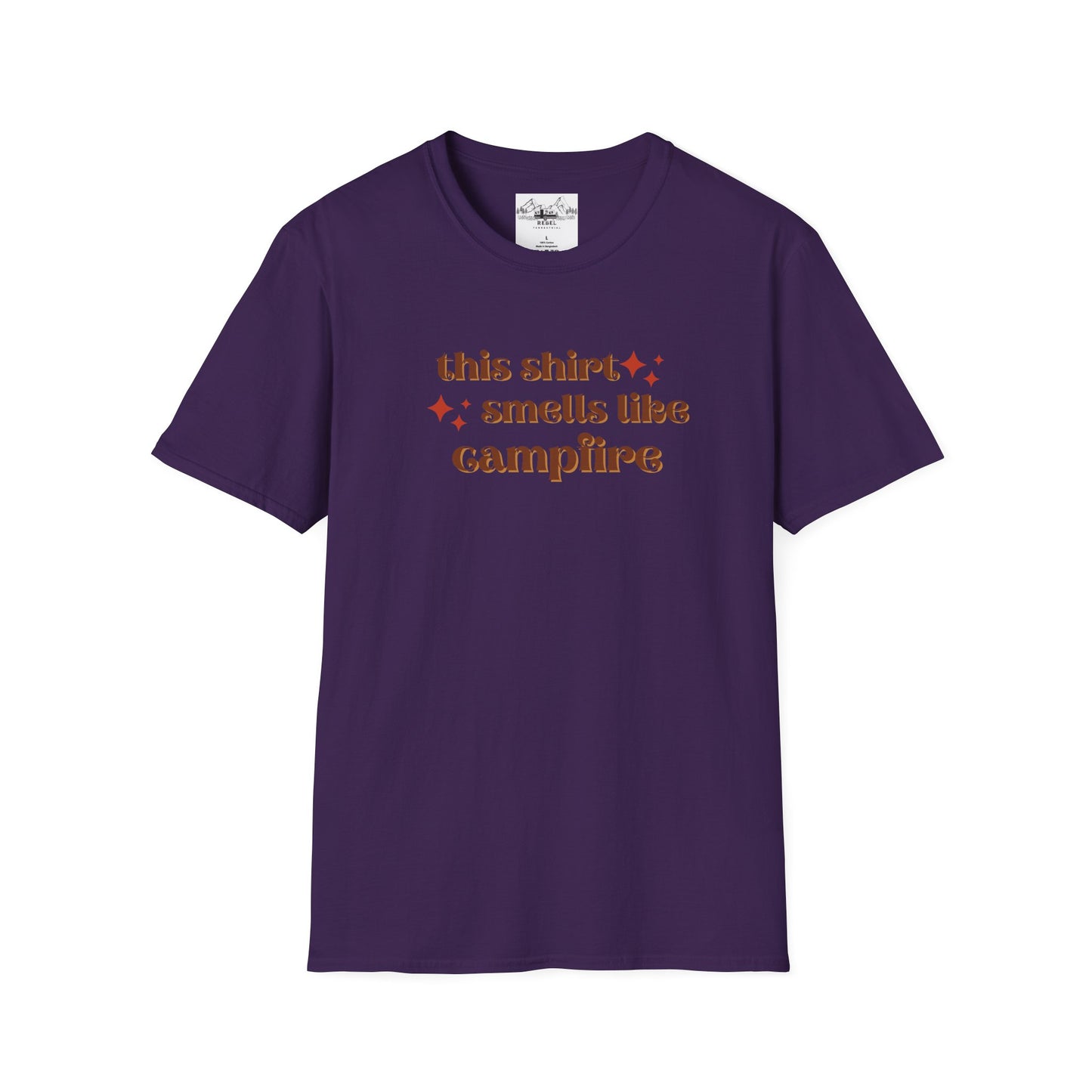 This Shirt Smells Like Campfire – Cozy Outdoorsy Unisex Softstyle T-Shirt