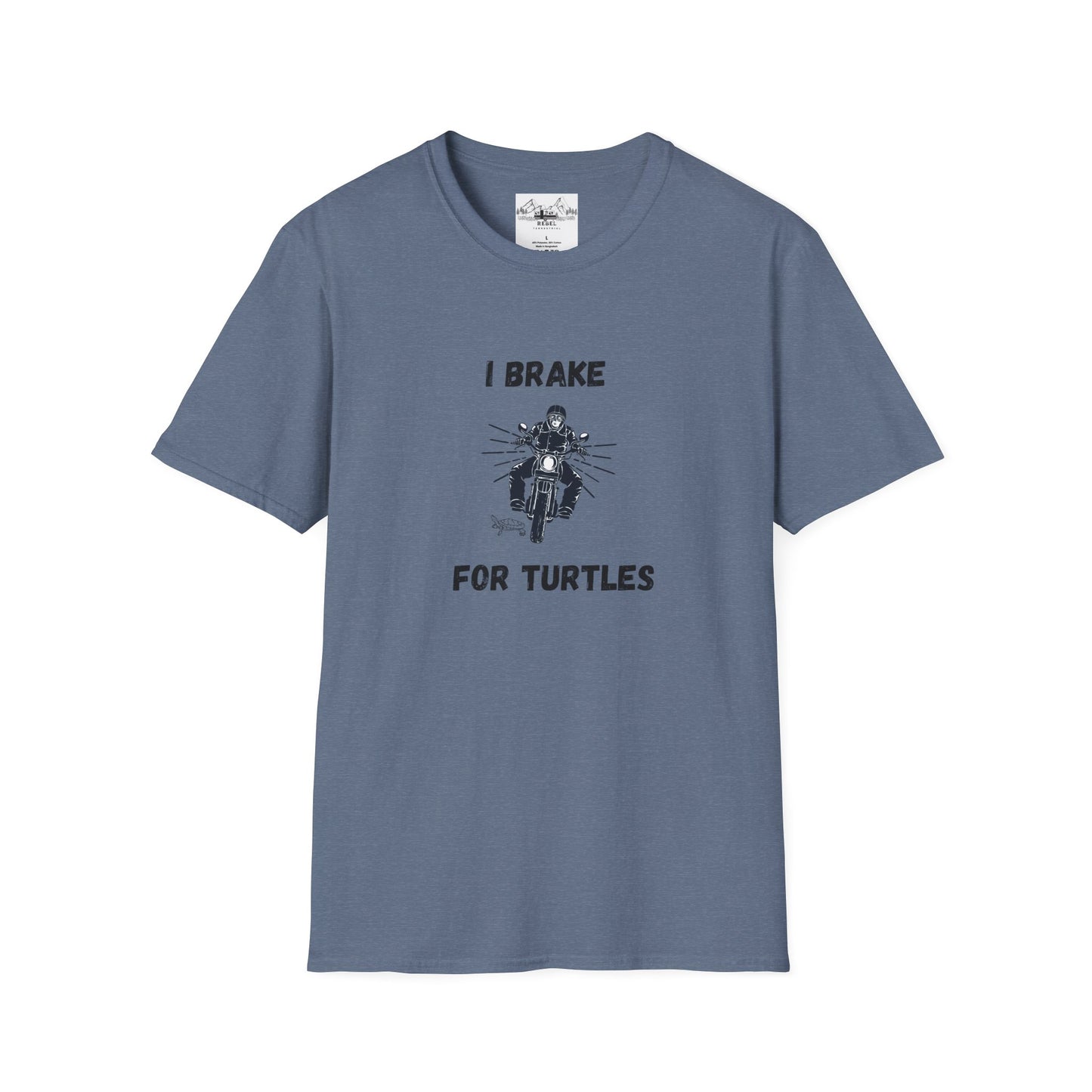 I Brake for Turtles – Funny Motorcycle & Wildlife Awareness Tee