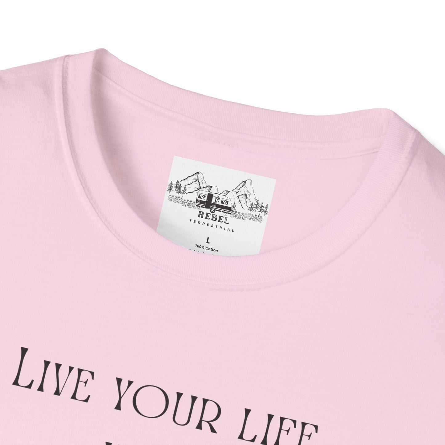 Live Your Life Well – Funny Gravestone-Inspired Floral T-Shirt