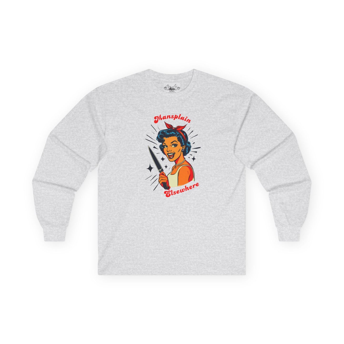 Mansplain Elsewhere – Vintage Feminist Long Sleeve Tee
