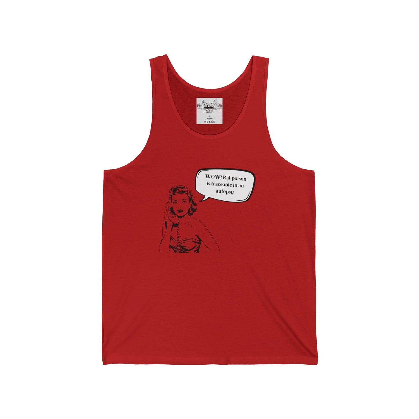 WOW! Rat Poison is Traceable in an Autopsy – Unisex Jersey Tank