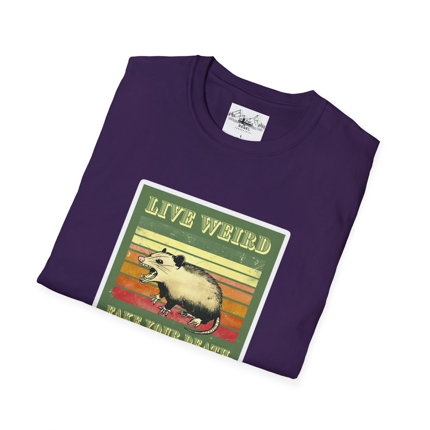 Live Weird, Fake Your Death – Angry Possum T-Shirt