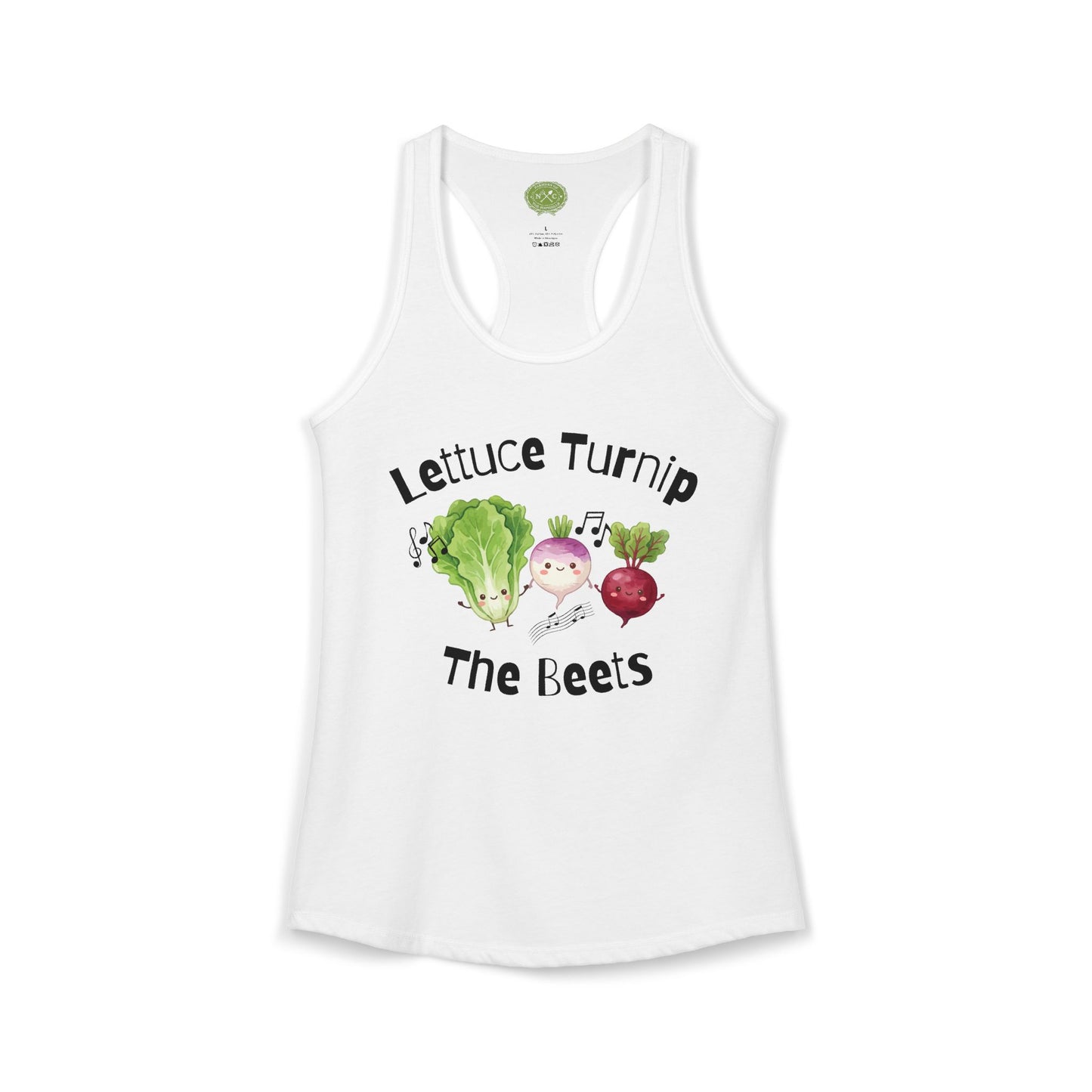 NC Farmers of the Foothills "Lettuce, Turnip the Beets" Racerback Tank Top