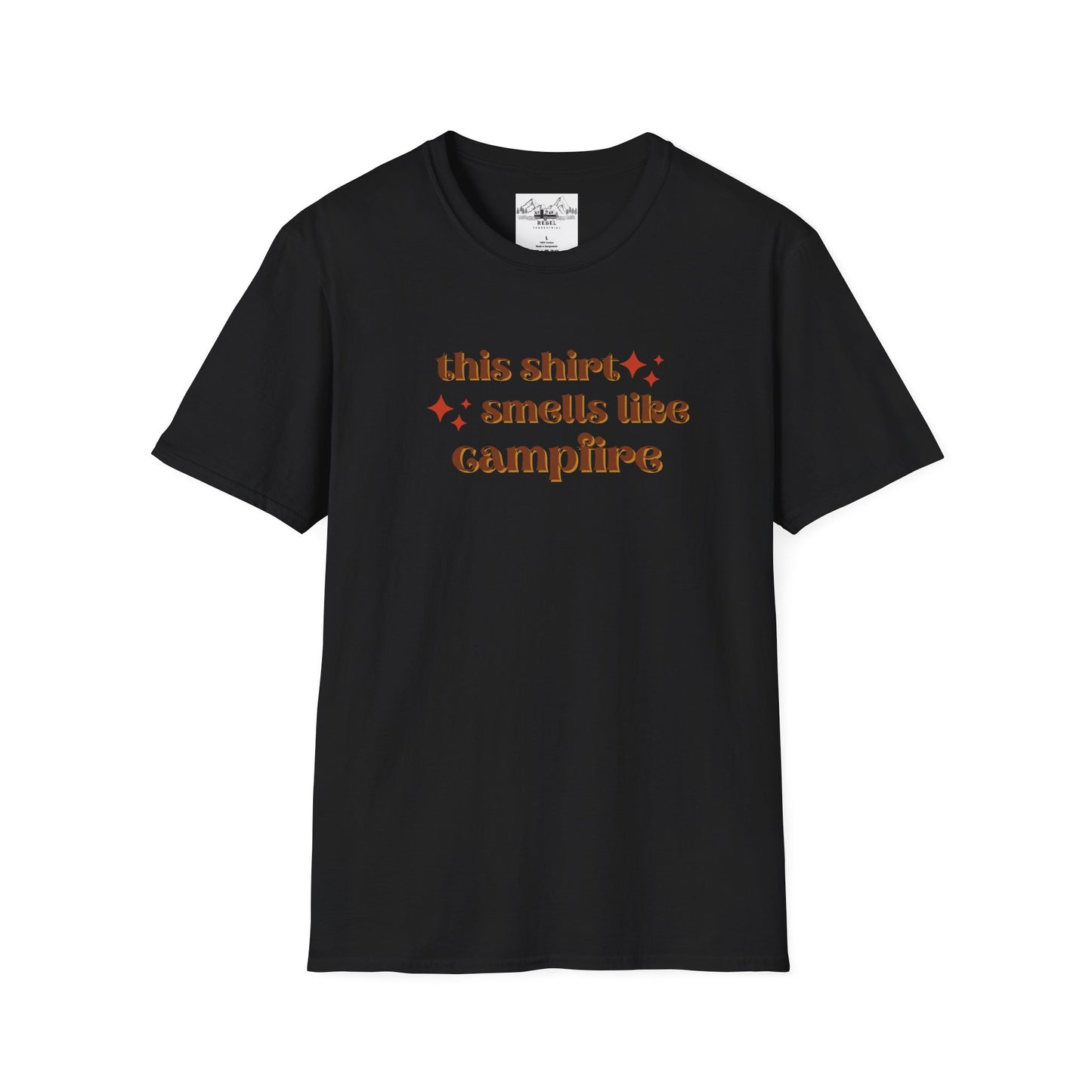 This Shirt Smells Like Campfire – Cozy Outdoorsy Unisex Softstyle T-Shirt