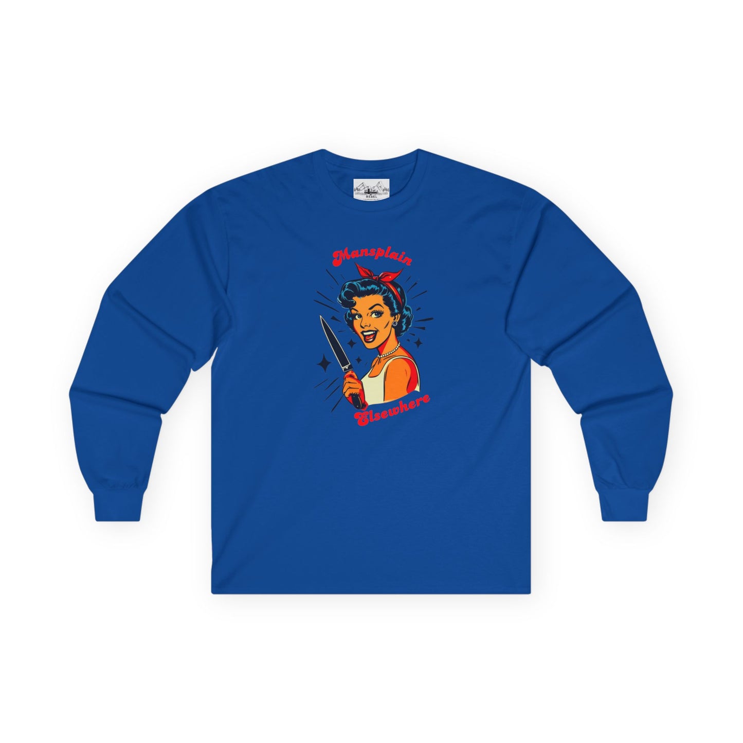 Mansplain Elsewhere – Vintage Feminist Long Sleeve Tee
