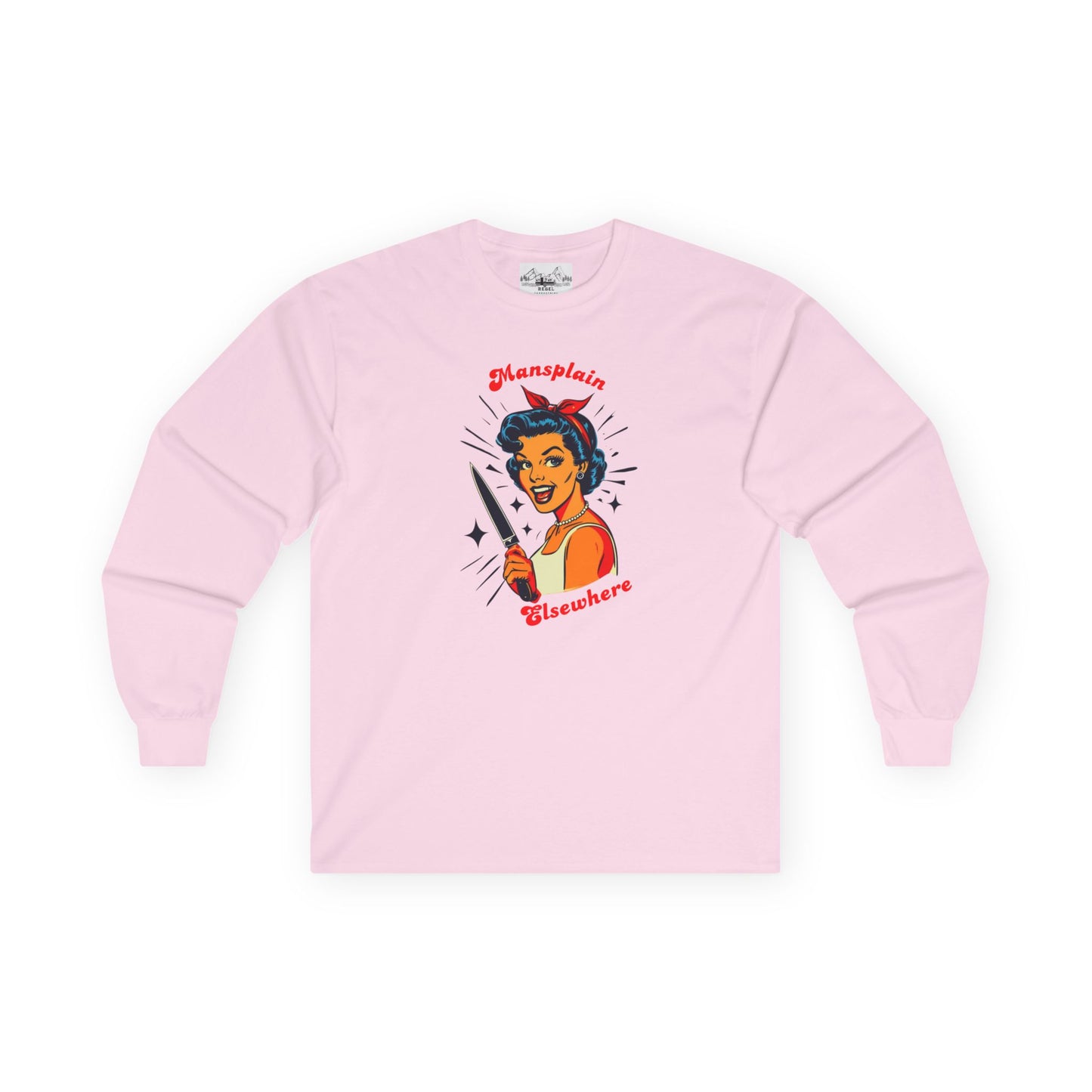 Mansplain Elsewhere – Vintage Feminist Long Sleeve Tee