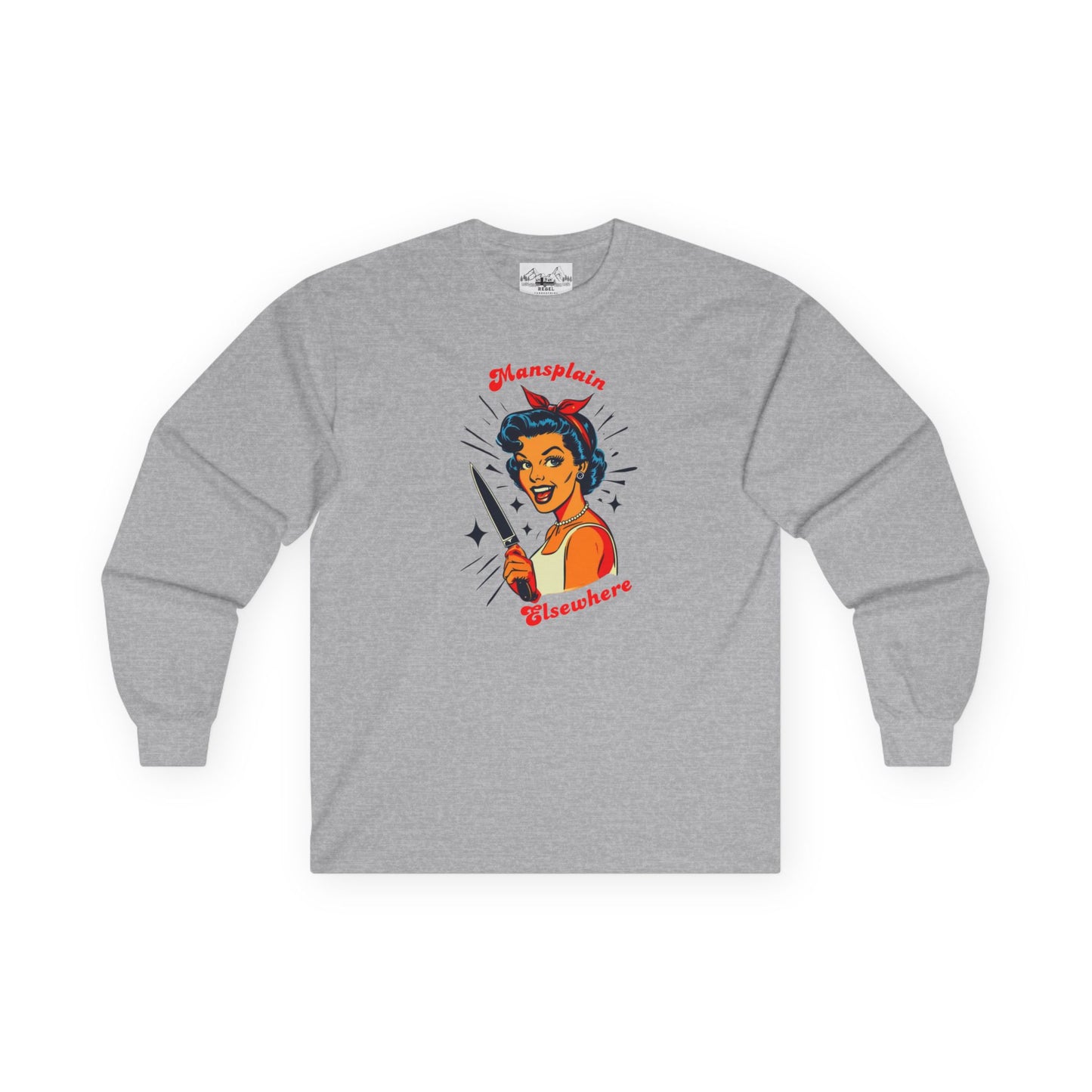 Mansplain Elsewhere – Vintage Feminist Long Sleeve Tee