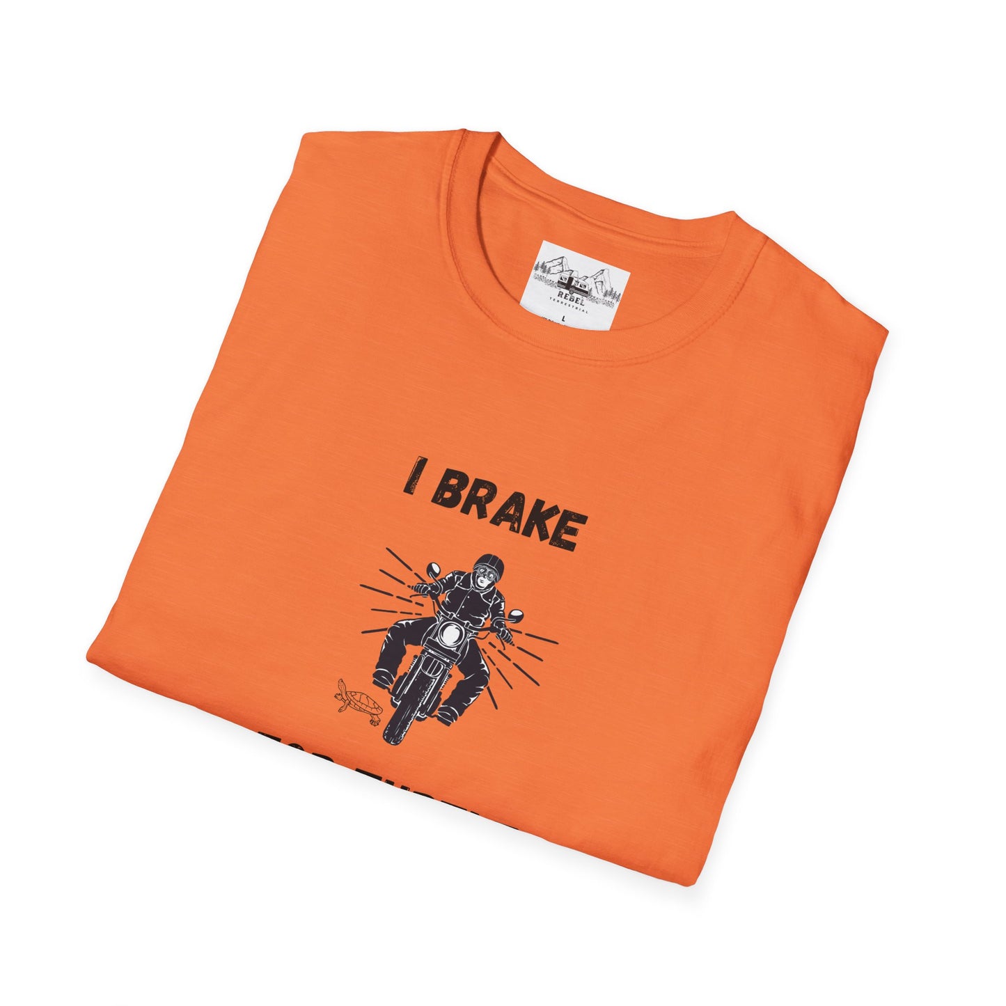 I Brake for Turtles – Funny Motorcycle & Wildlife Awareness Tee