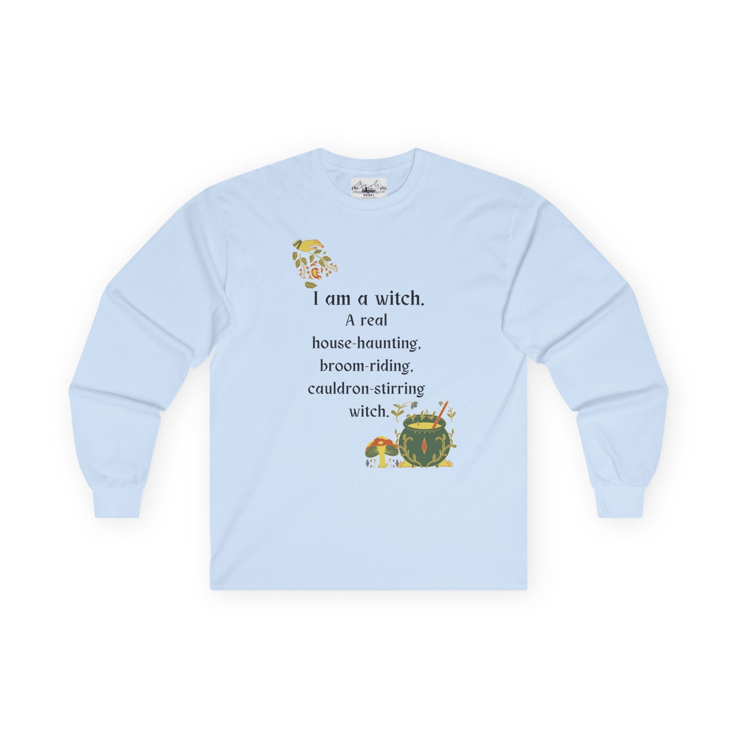 The Real Witch Cauldron & Broom Unisex Long Sleeve T-Shirt