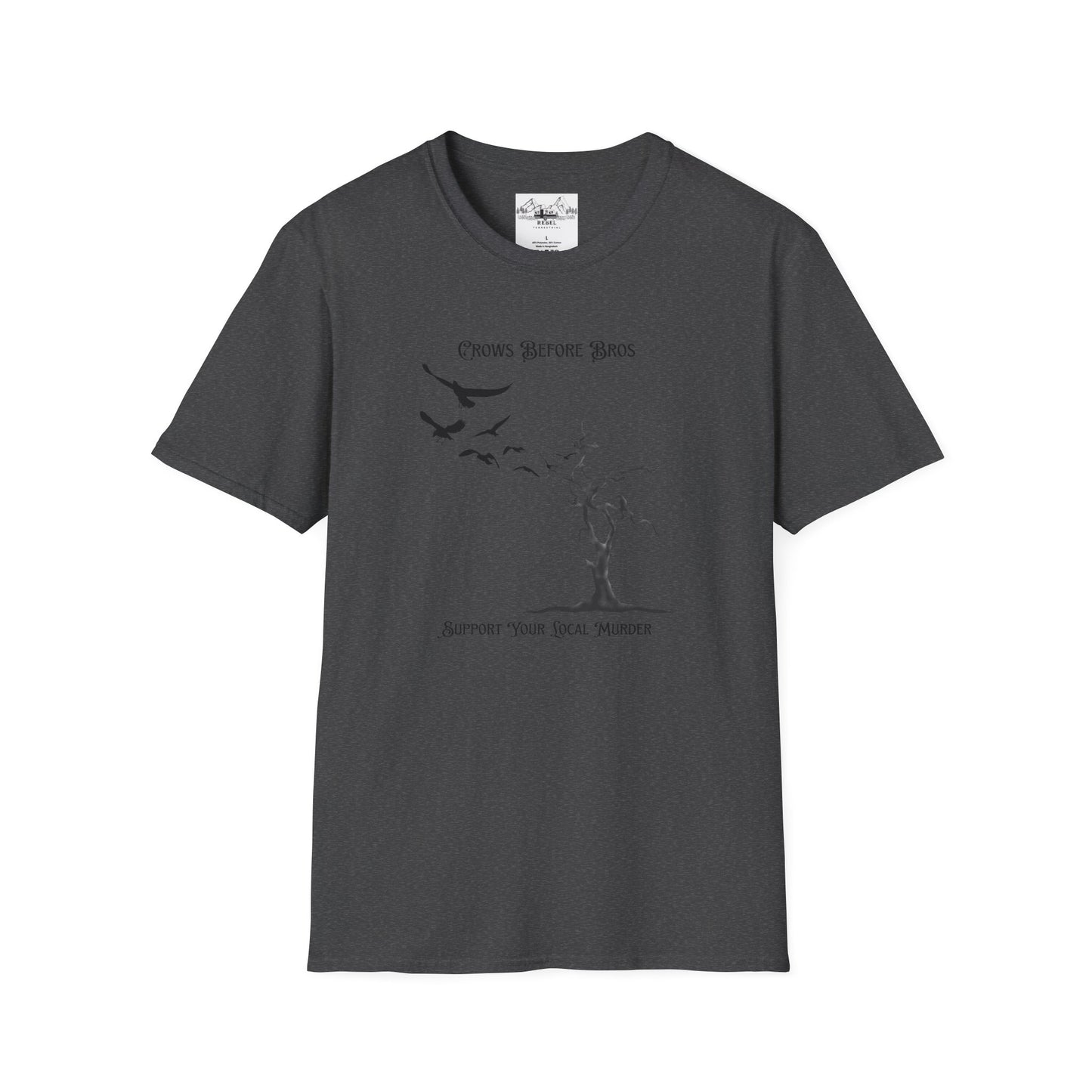 "Crows Before Bros" Unisex Softstyle T-Shirt