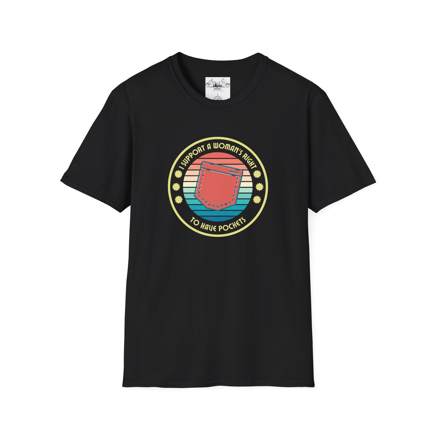 I Support a Woman’s Right to Have Pockets – Retro Tee