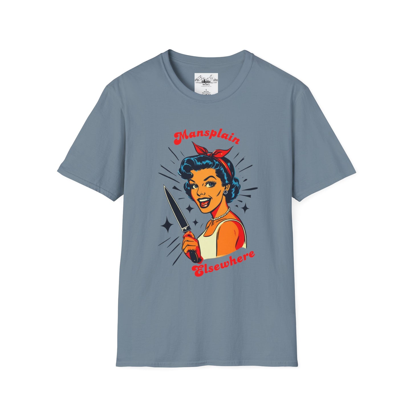 Mansplain Elsewhere - Vintage Feminist T-Shirt