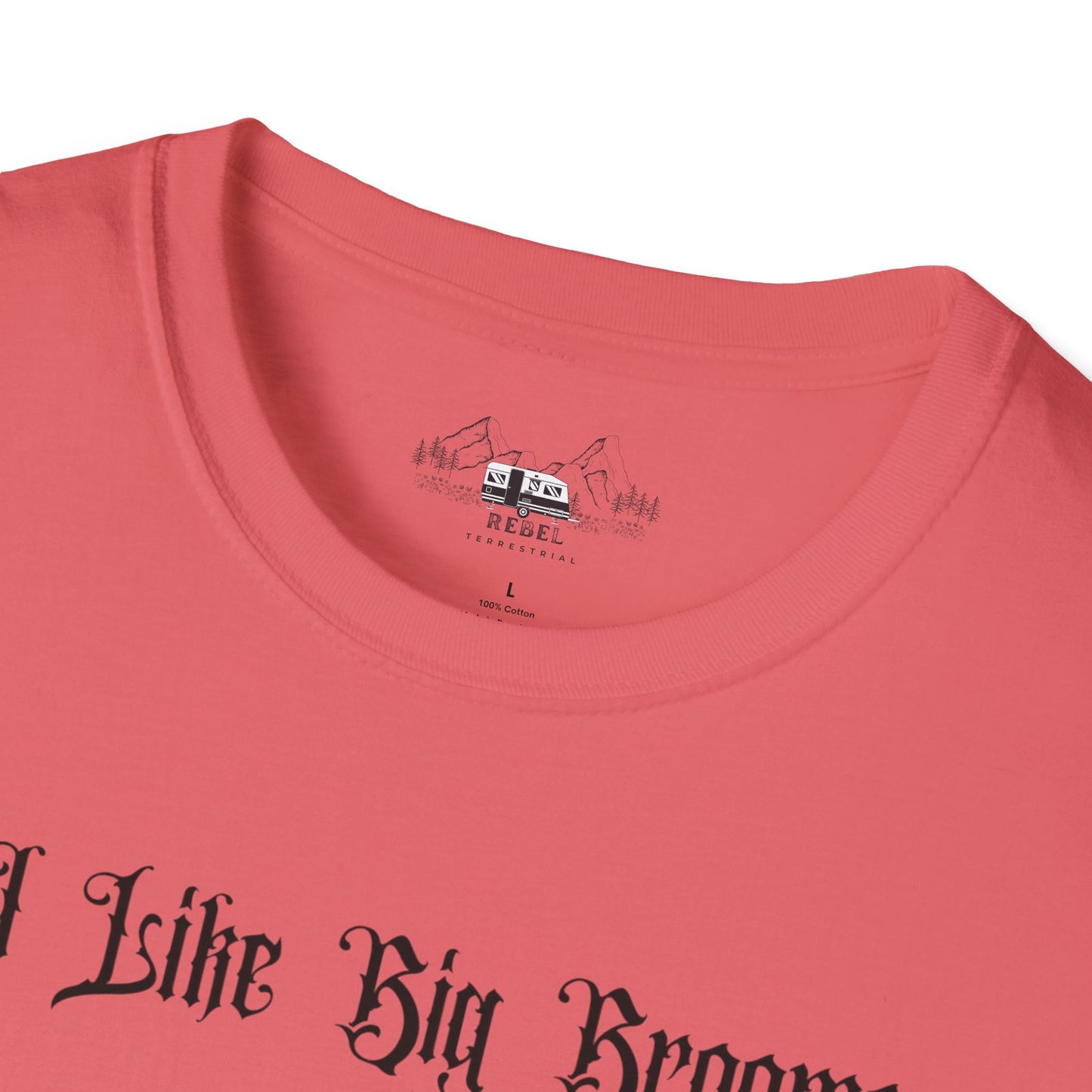 "I Like Big Brooms" Gothic Witch Unisex T-Shirt