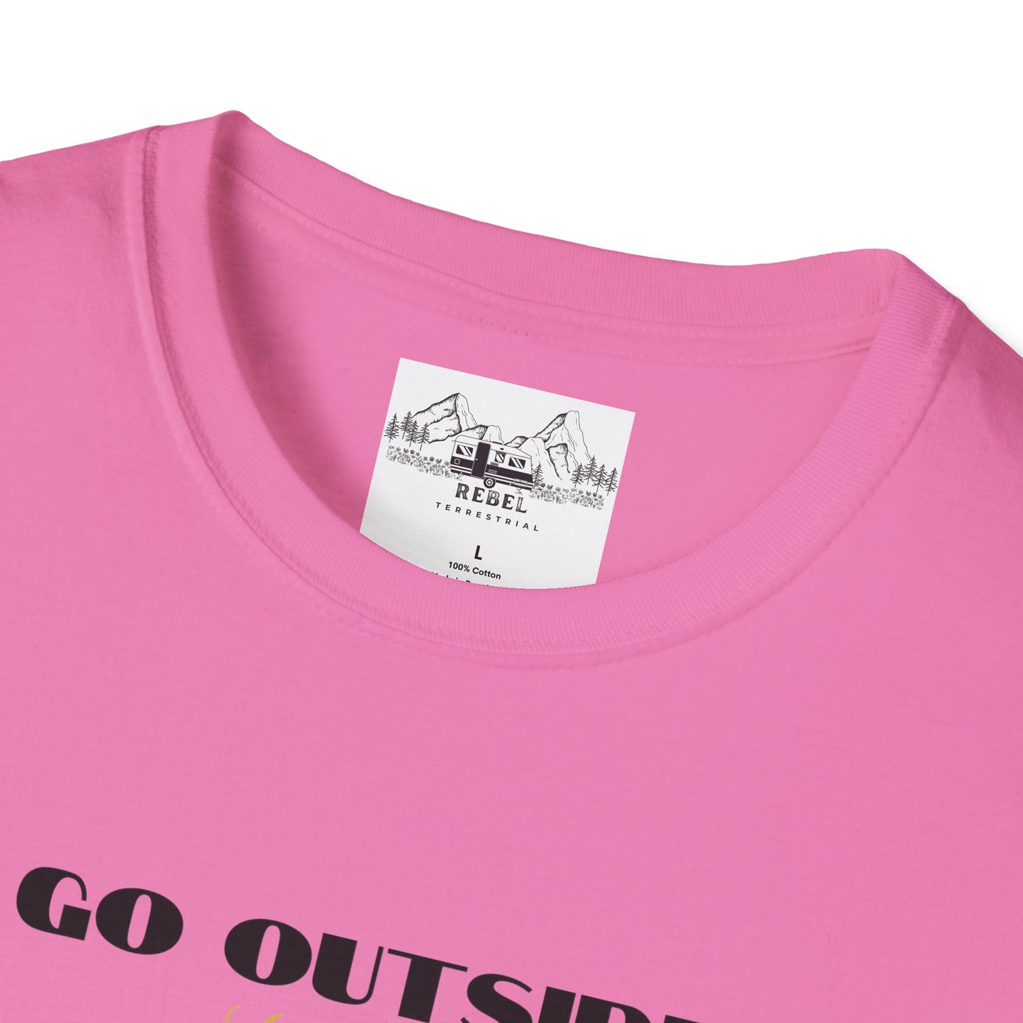 Go Outside — What’s the Worst That Could Happen? | Bigfoot Abduction Unisex Softstyle T-Shirt