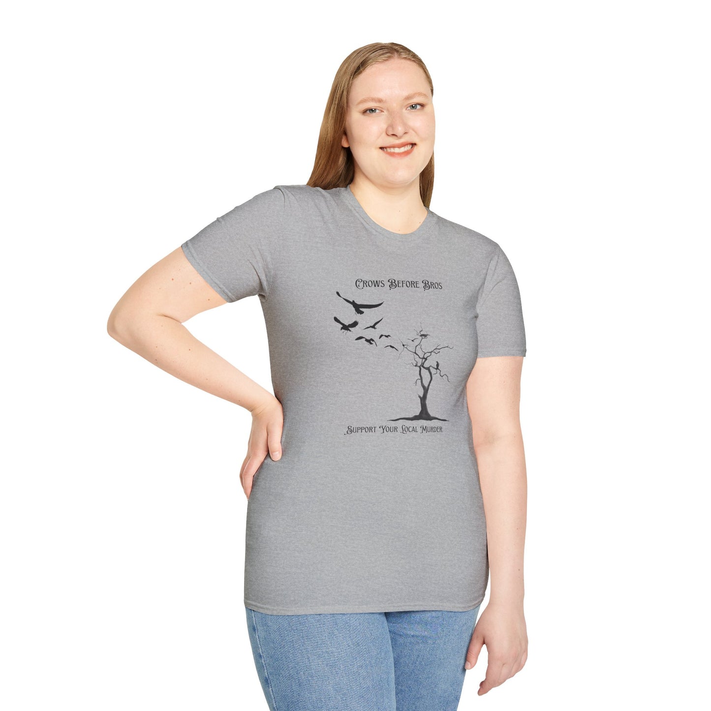 "Crows Before Bros" Unisex Softstyle T-Shirt