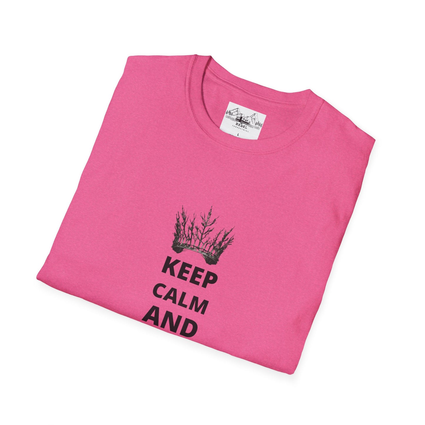 Keep Calm and Hike On | Tree Crown Unisex Softstyle T-Shirt