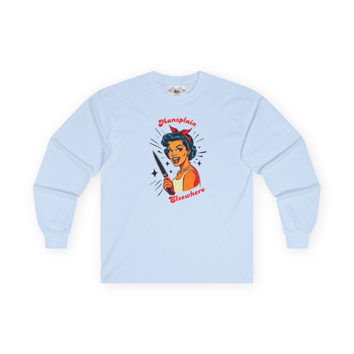 Mansplain Elsewhere – Vintage Feminist Long Sleeve Tee