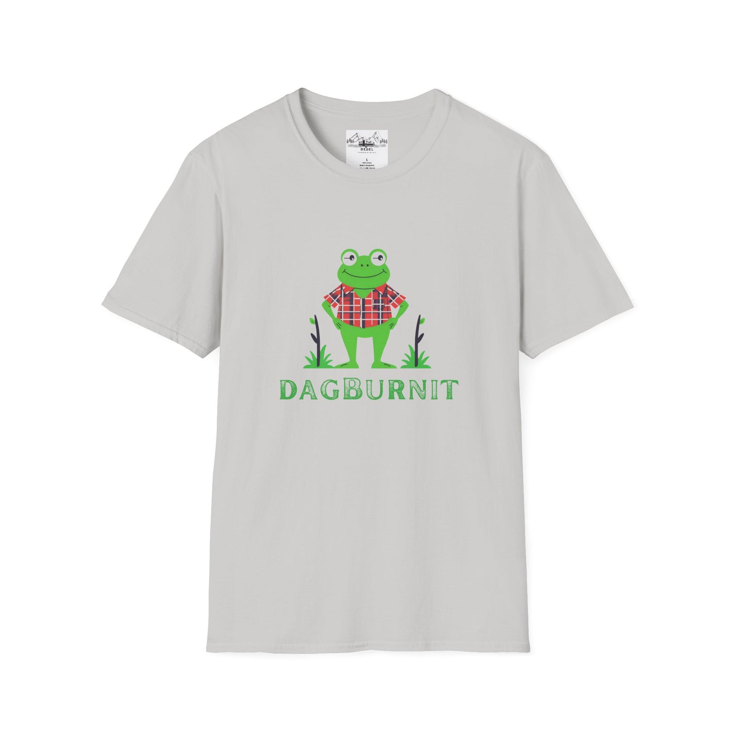 Cartoon Frog "Dagburnit" Unisex Softstyle T-Shirt – Southern Charm Meets Cozy Style