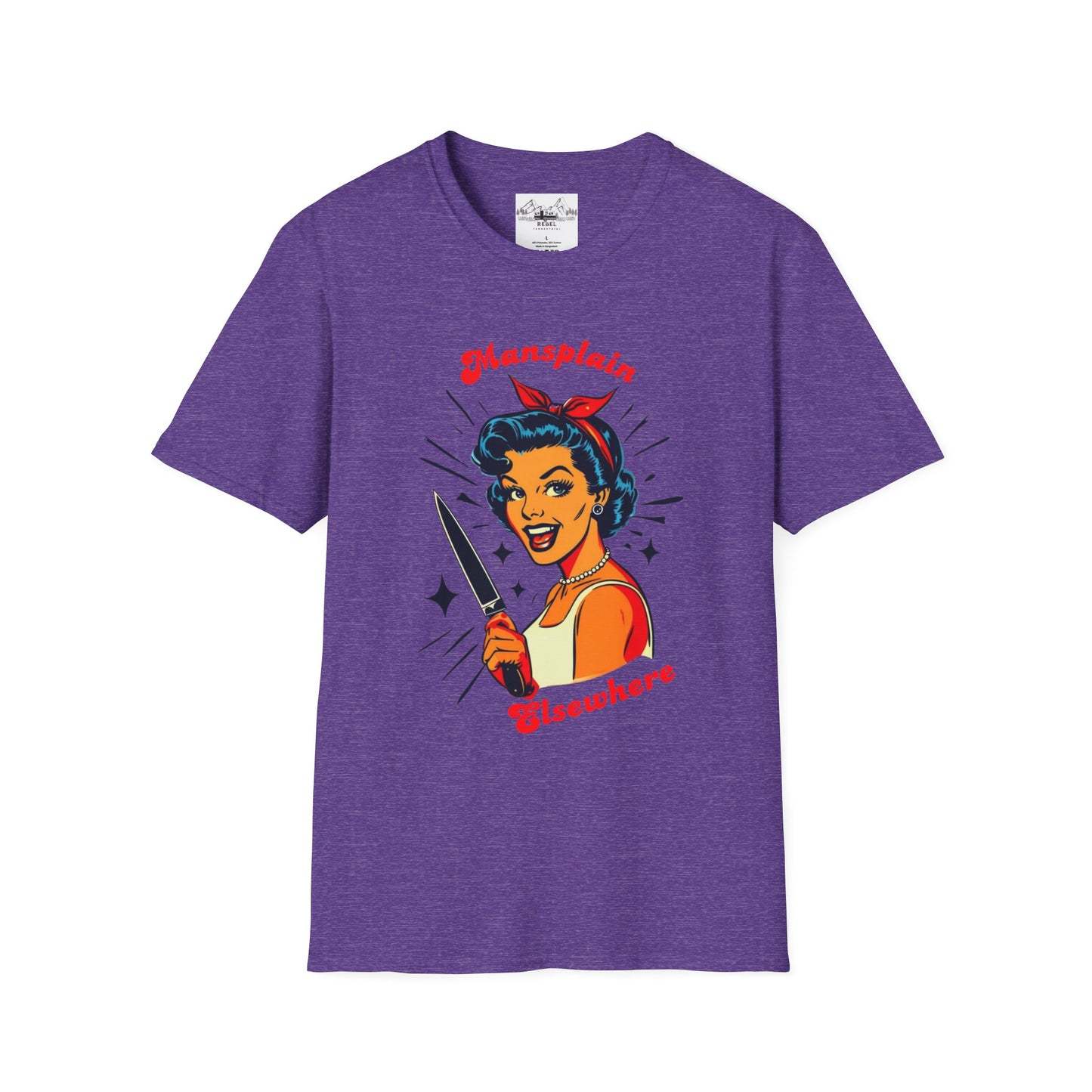 Mansplain Elsewhere - Vintage Feminist T-Shirt