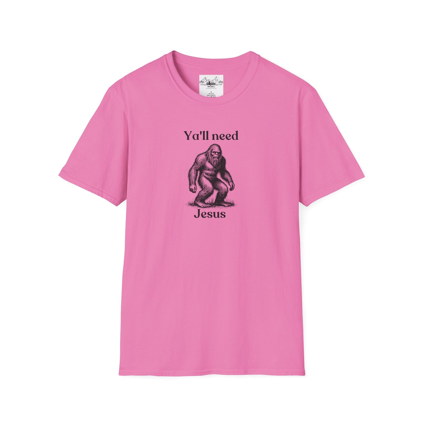Y’all Need Jesus Bigfoot T-Shirt – Unisex Softstyle Tee