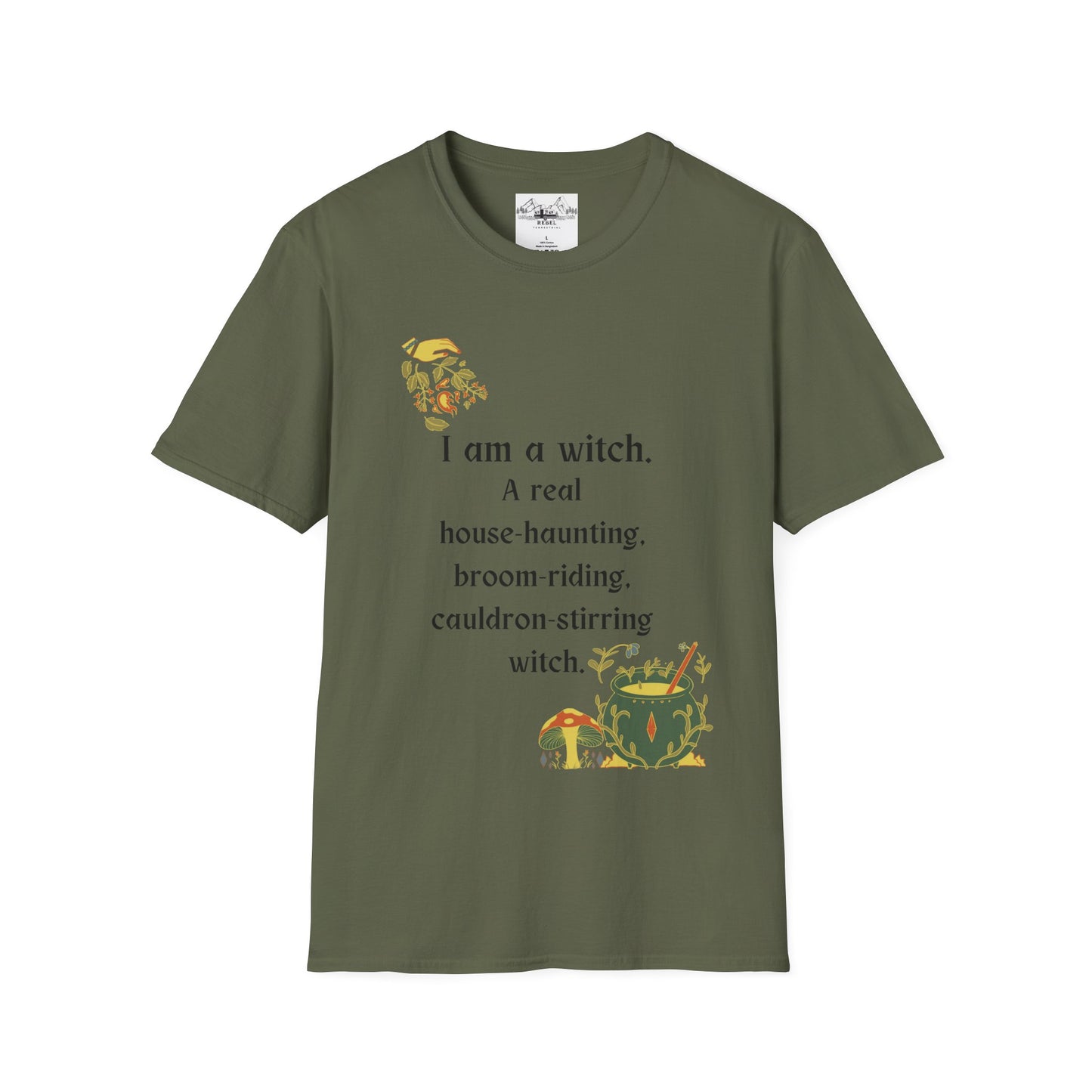 The Real Witch Cauldron & Broom Unisex T-Shirt