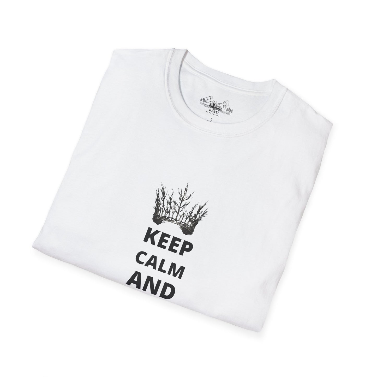 Keep Calm and Hike On | Tree Crown Unisex Softstyle T-Shirt