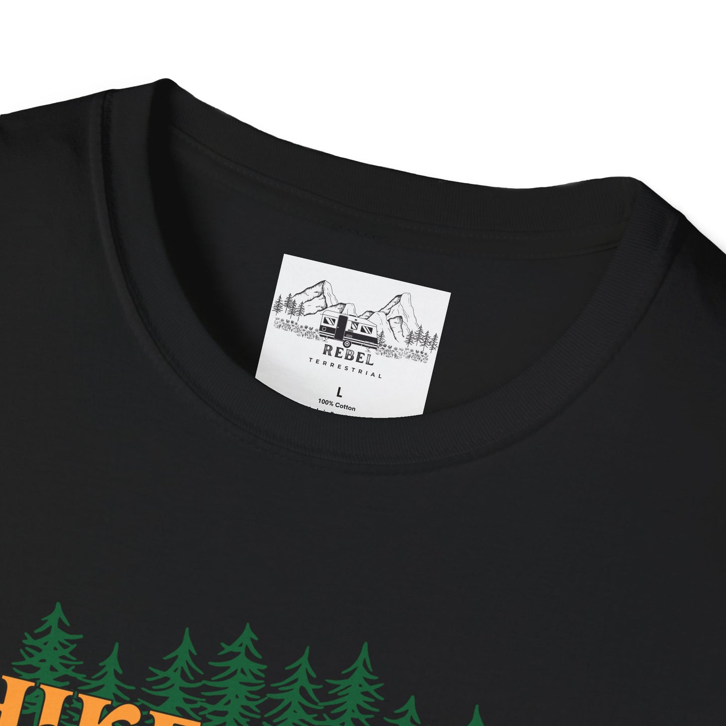 Hike More Worry Less | Retro Pine Trees Unisex Softstyle T-Shirt