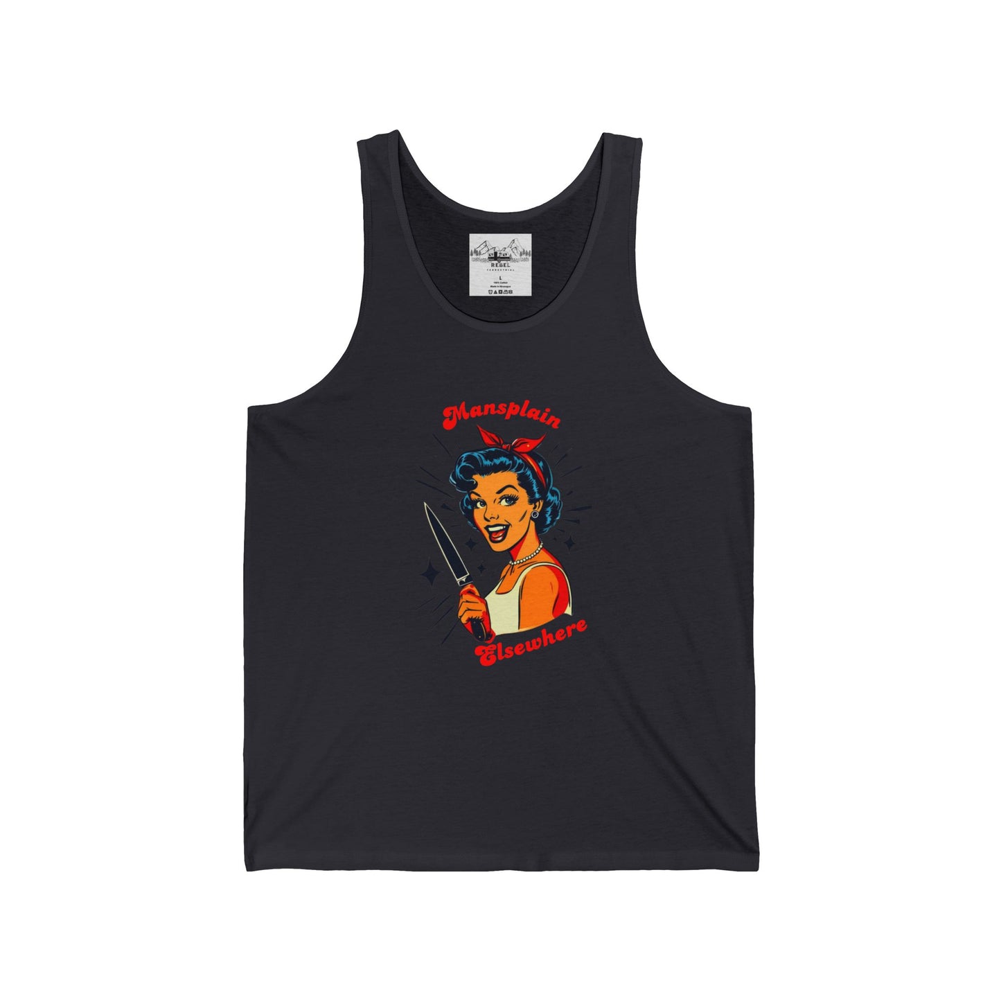 Mansplain Elsewhere – Unisex Jersey Tank