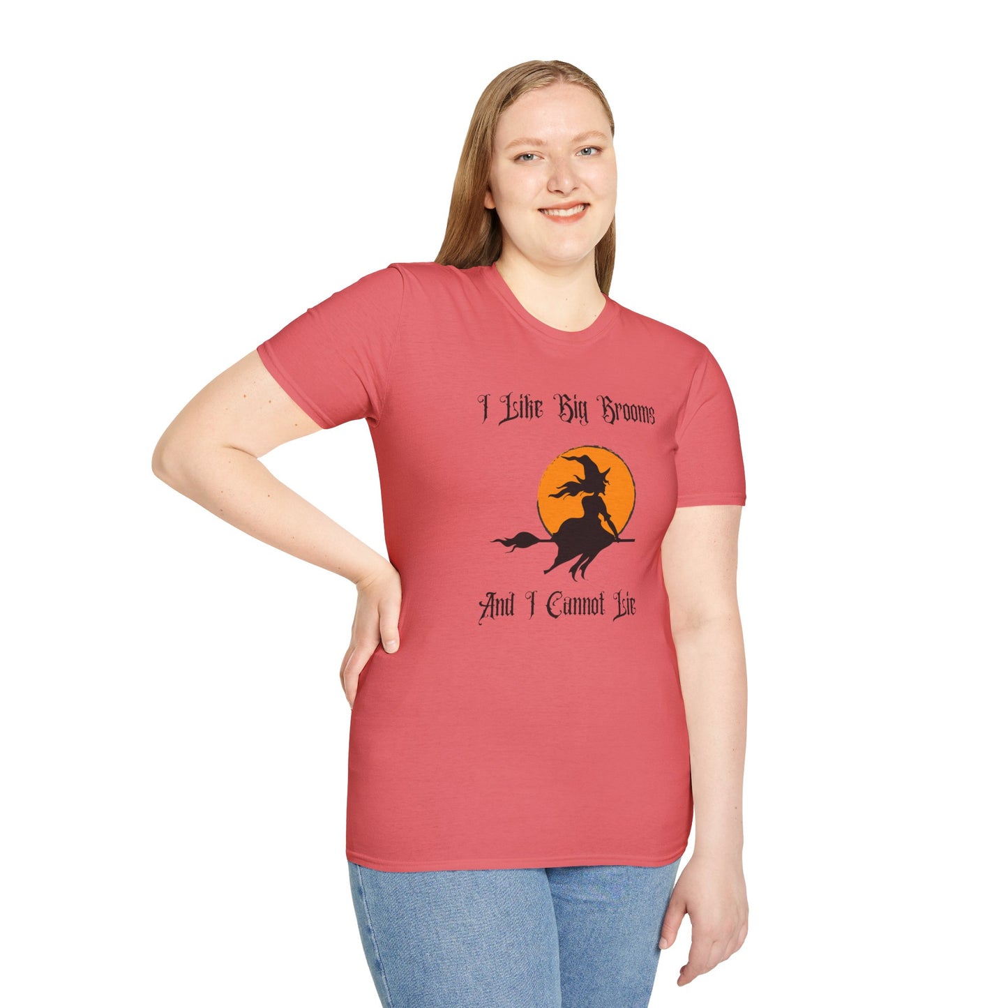 "I Like Big Brooms" Gothic Witch Unisex T-Shirt
