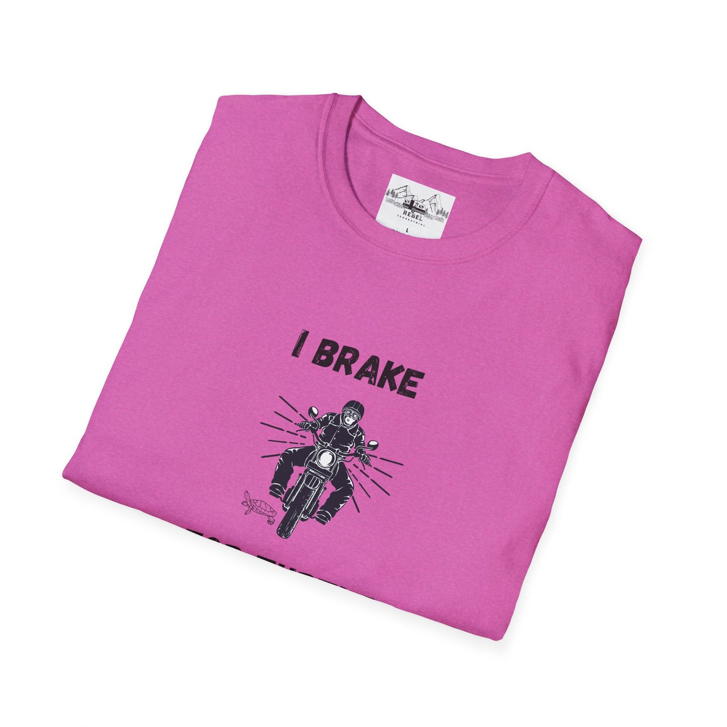 I Brake for Turtles – Funny Motorcycle & Wildlife Awareness Tee