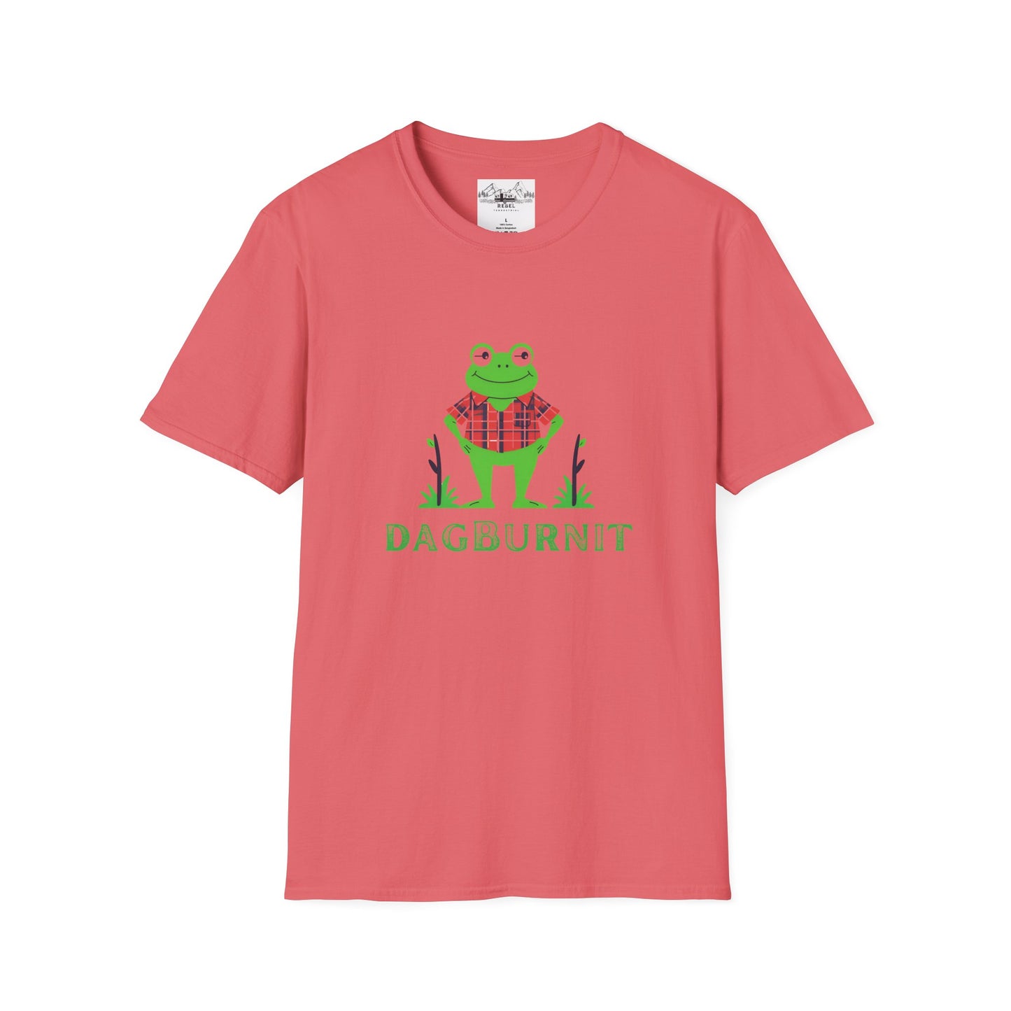 Cartoon Frog "Dagburnit" Unisex Softstyle T-Shirt – Southern Charm Meets Cozy Style