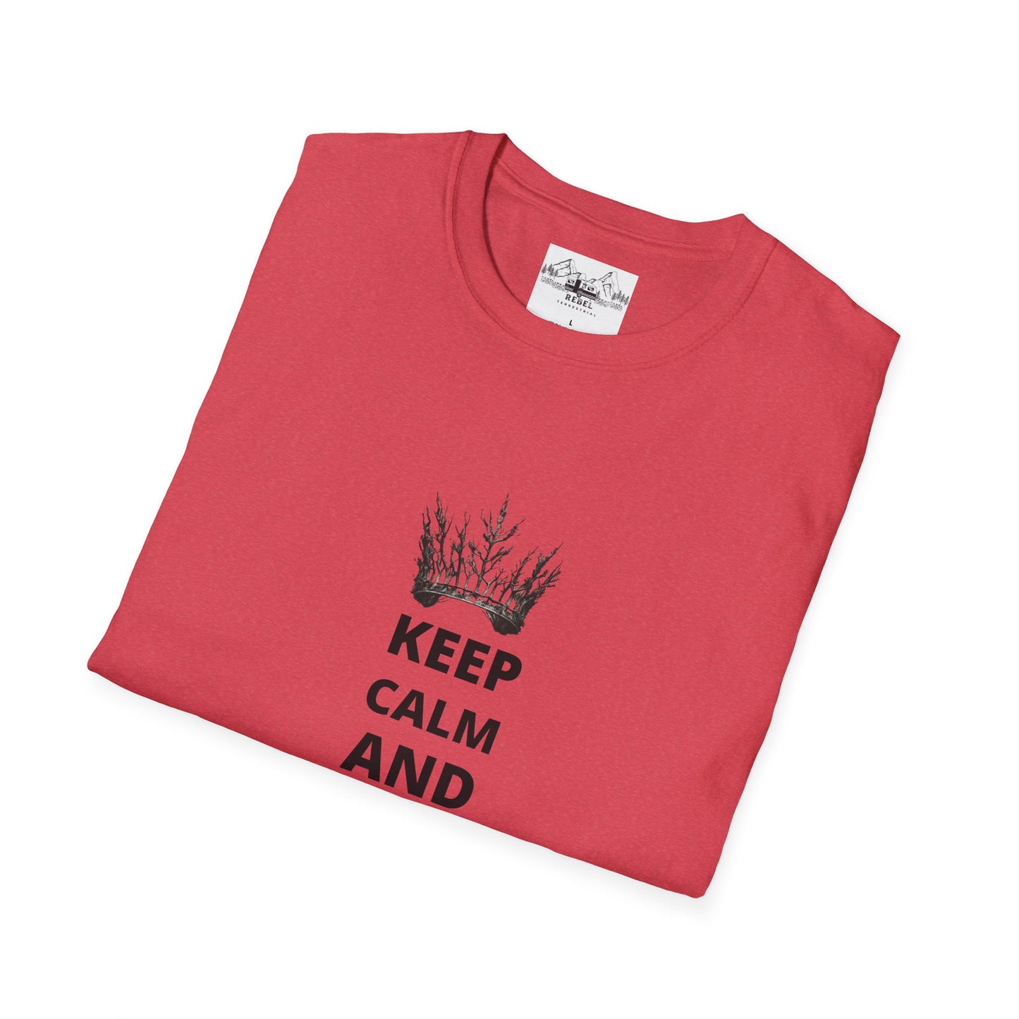 Keep Calm and Hike On | Tree Crown Unisex Softstyle T-Shirt