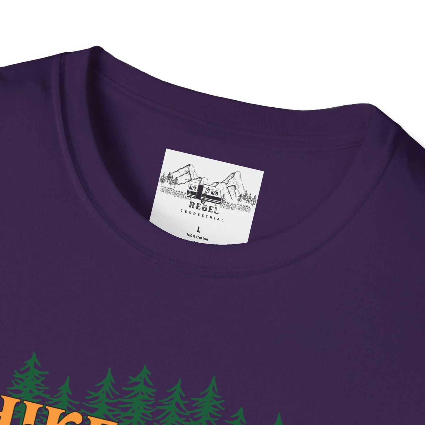 Hike More Worry Less | Retro Pine Trees Unisex Softstyle T-Shirt